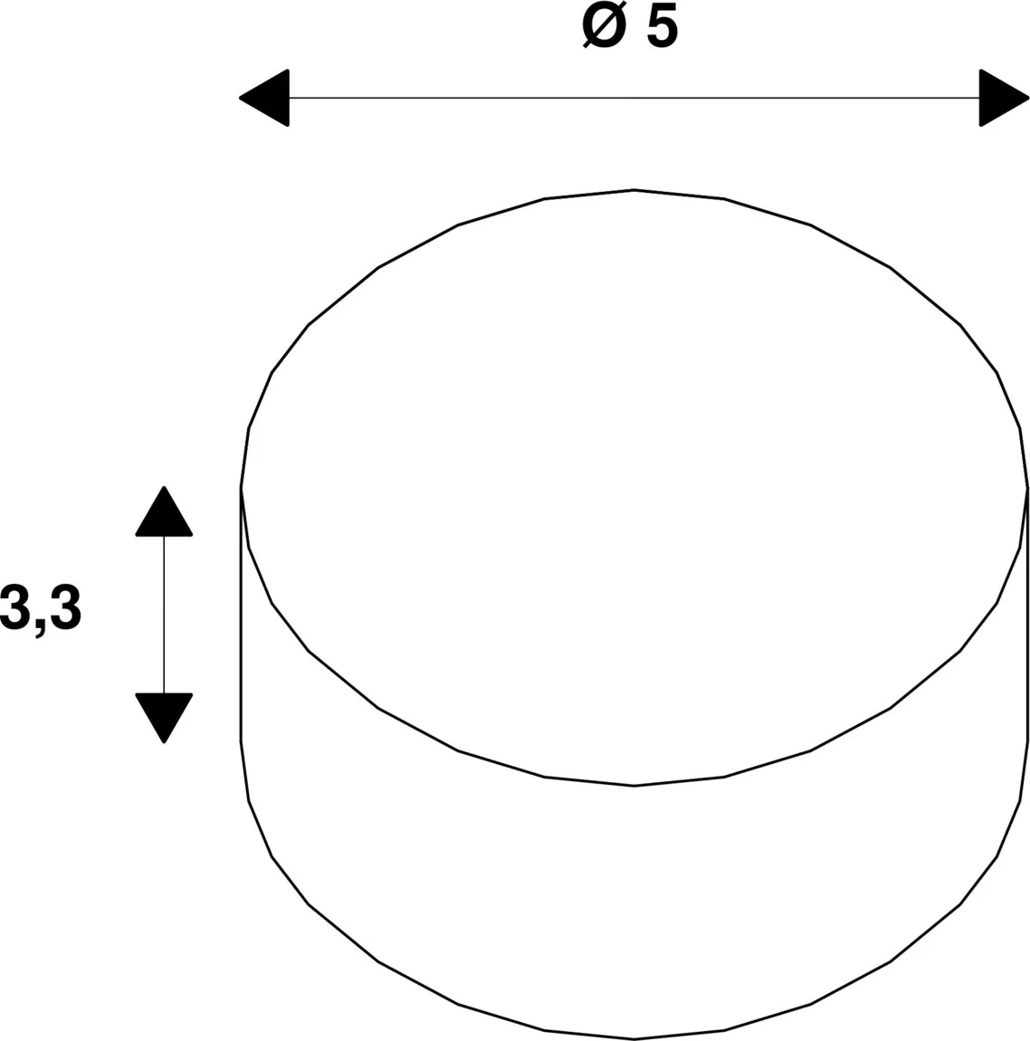 NEW TRIA® UNIVERSAL, led module, 2500/3000/4000K, 38°, FASE, zwart