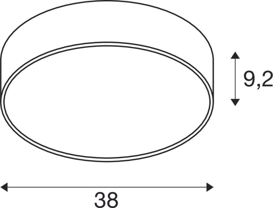 MEDO® PRO 40, wand- en plafondopbouwarmatuur, rond, 3000/4000K, 19W, D