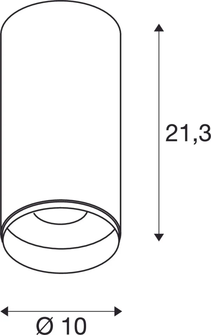 NUMINOS® CL PHASE L, Indoor led plafondopbouwlamp zwart/zwart 4000 K 3