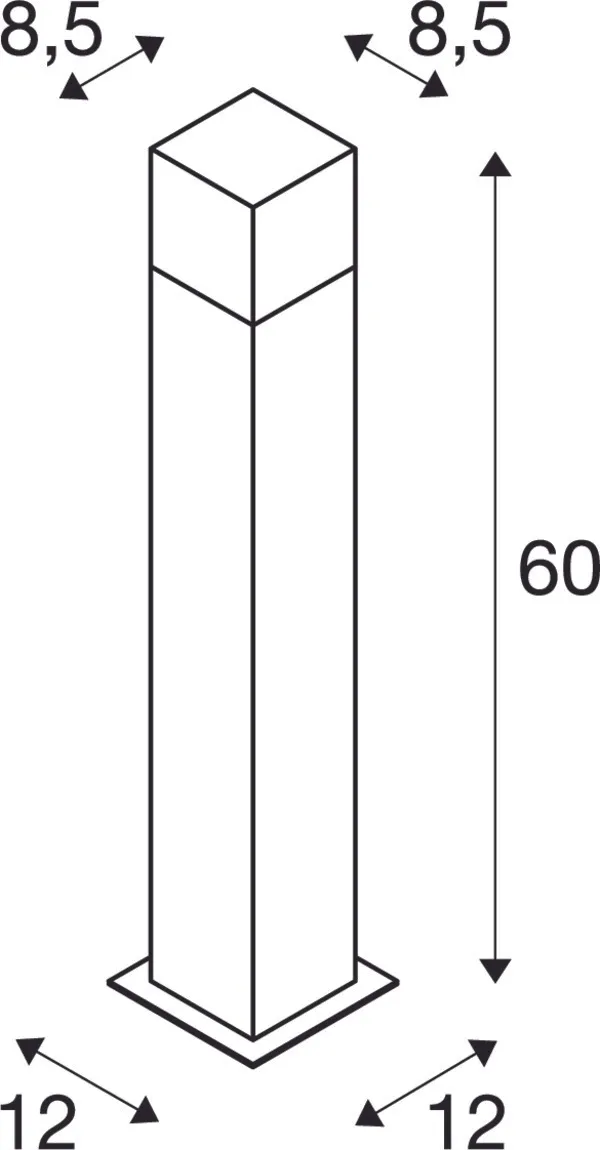 GRAFIT SL 60, antraciet / wit, E27 Energy Saver, max. 11W, IP44