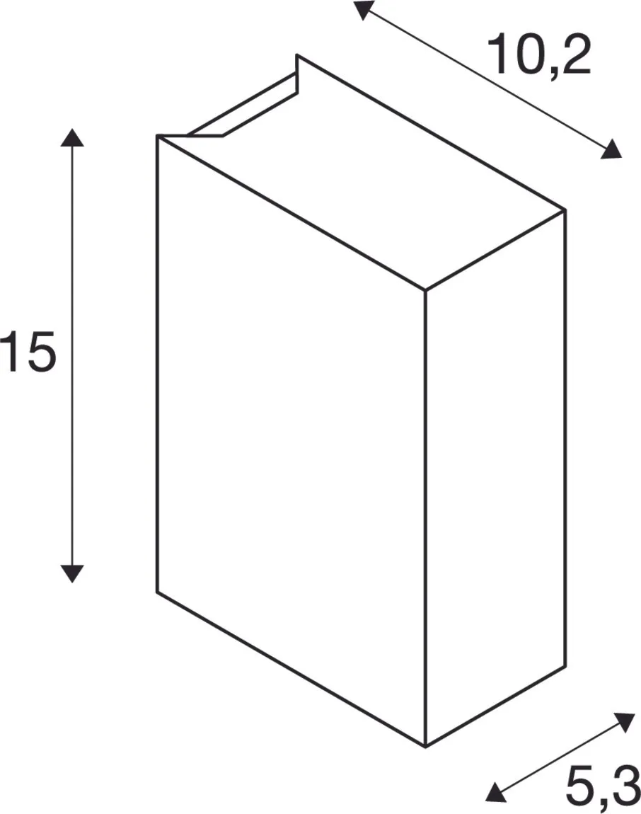 QUAD 2 XL, wandarmatuur, vierkant, antraciet, LED, 2x3, 2W, 3000K, up-