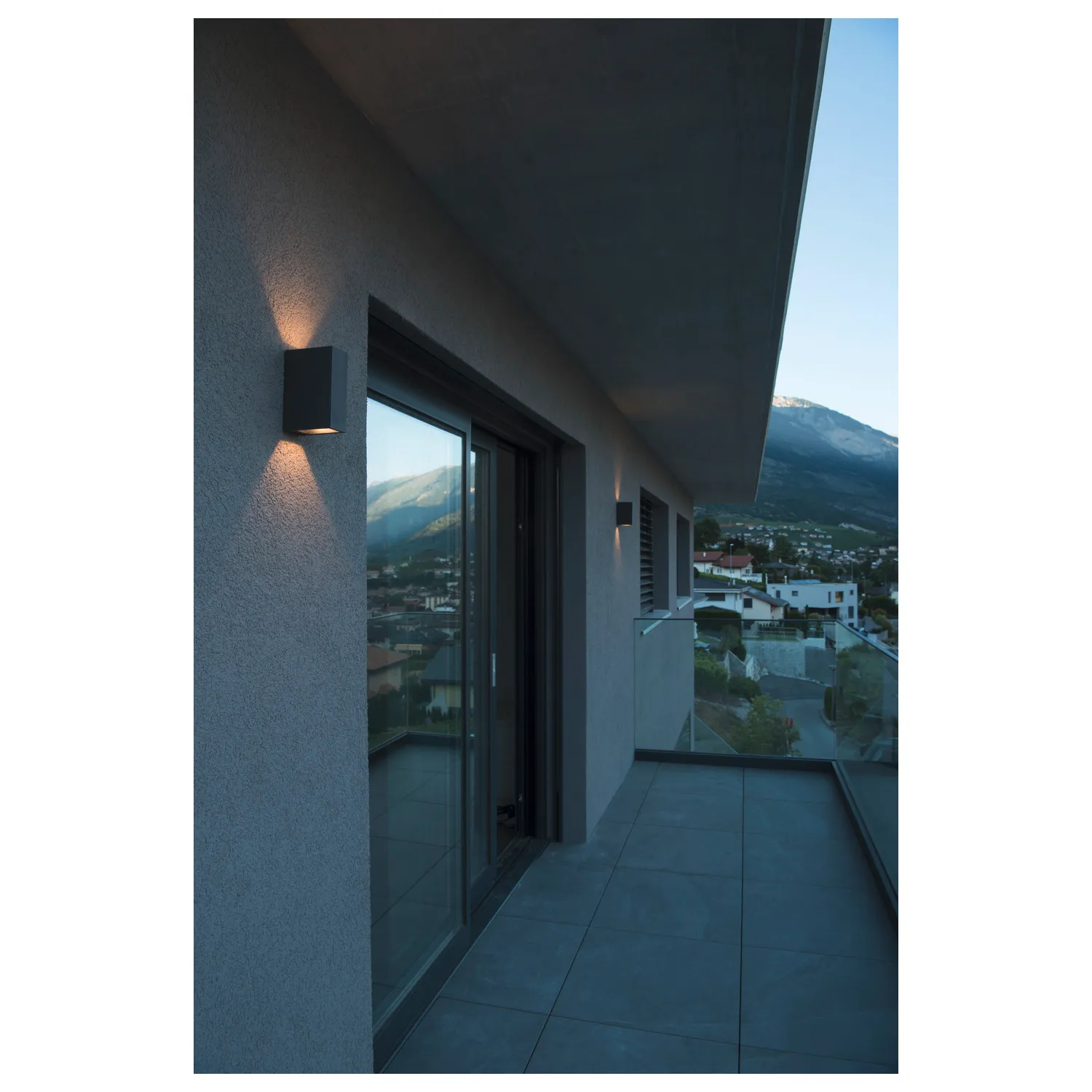 QUAD 2 XL, wandarmatuur, vierkant, antraciet, LED, 2x3, 2W, 3000K, up-