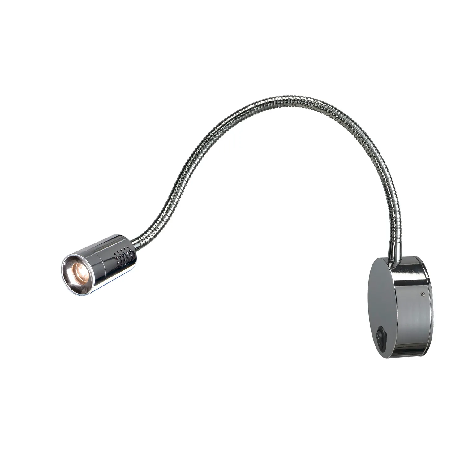 DIO FLEX PLATE LED-wandlamp chroom, 1x1 W, warm wit, 3000 K