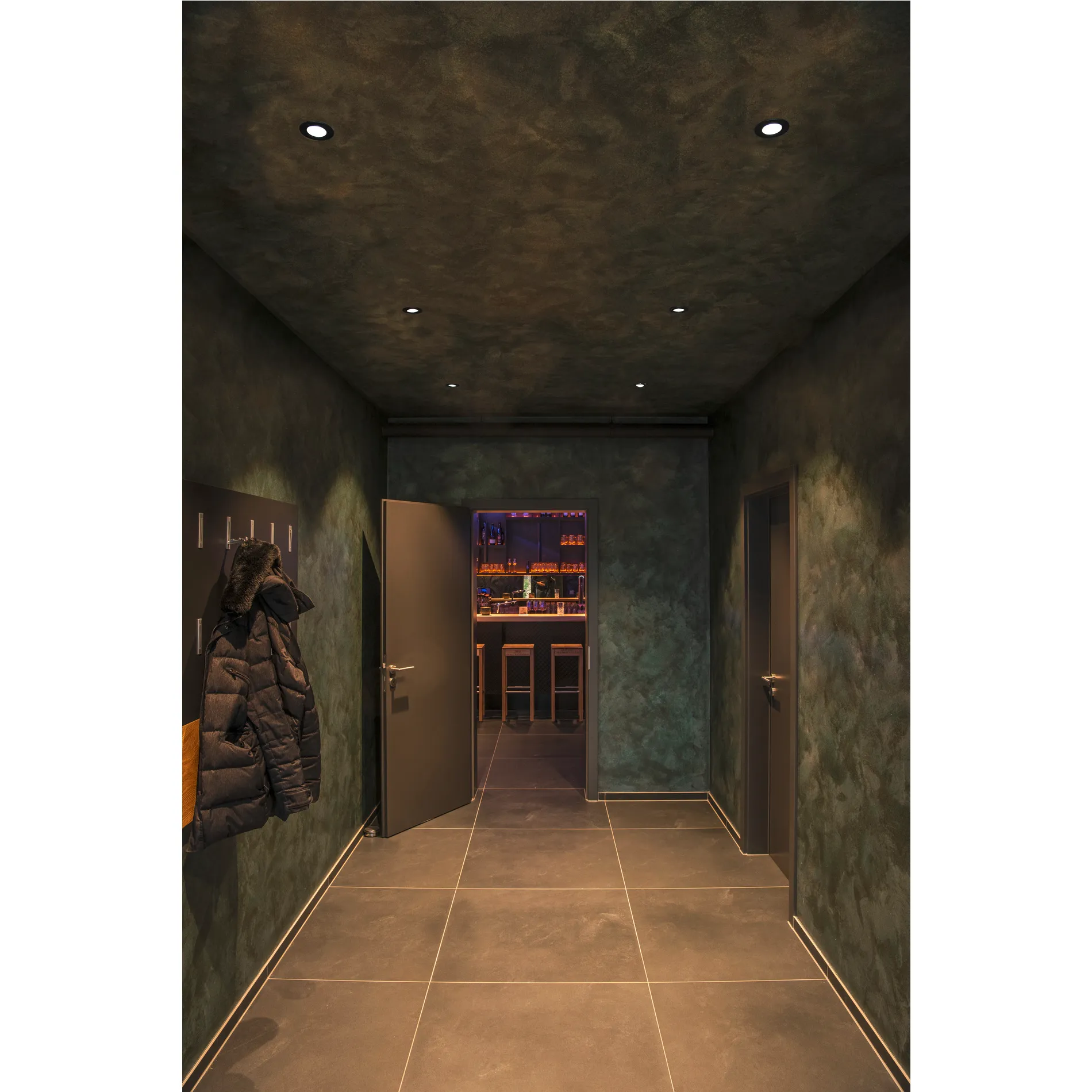 PATTA-I, led plafondinbouwarmatuur voor buiten, rond, DL, IP65, zwart,