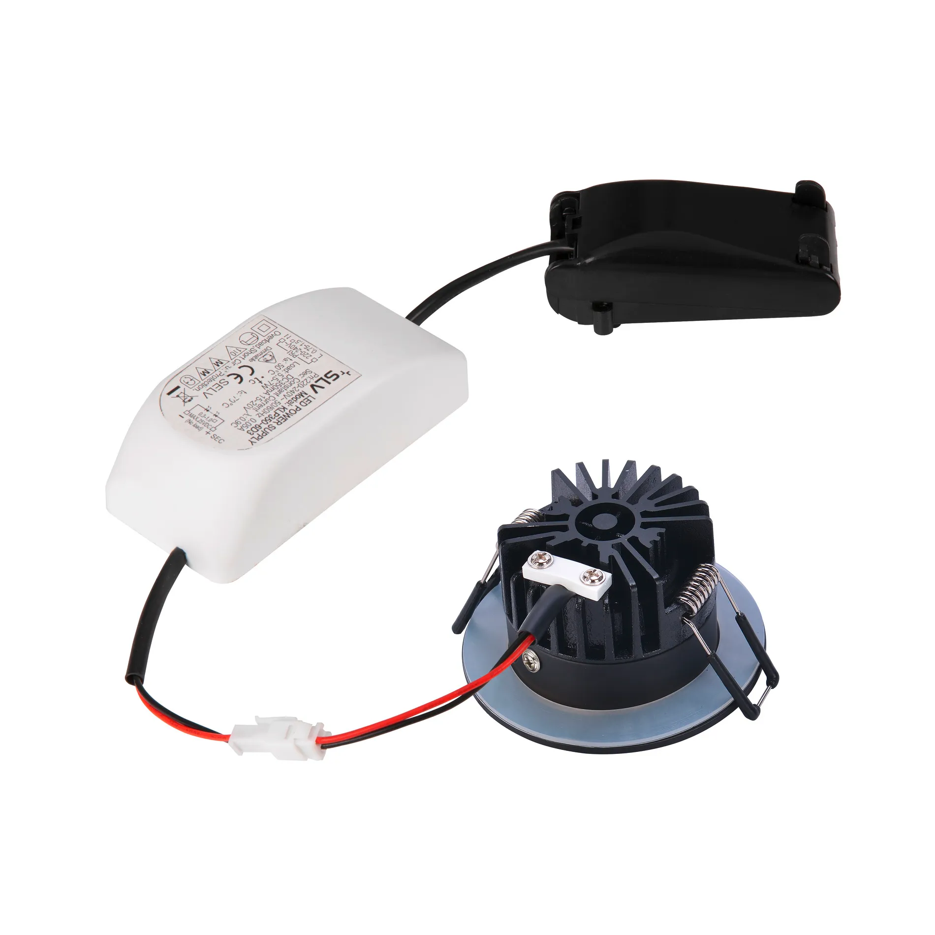 PATTA-I, led plafondinbouwarmatuur voor buiten, rond, DL, IP65, zwart,