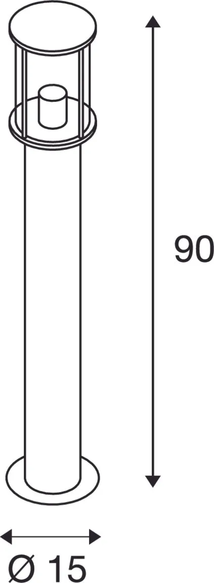 PHOTONIA, buiten- en staande lamp, A60, rond, antraciet, transparante