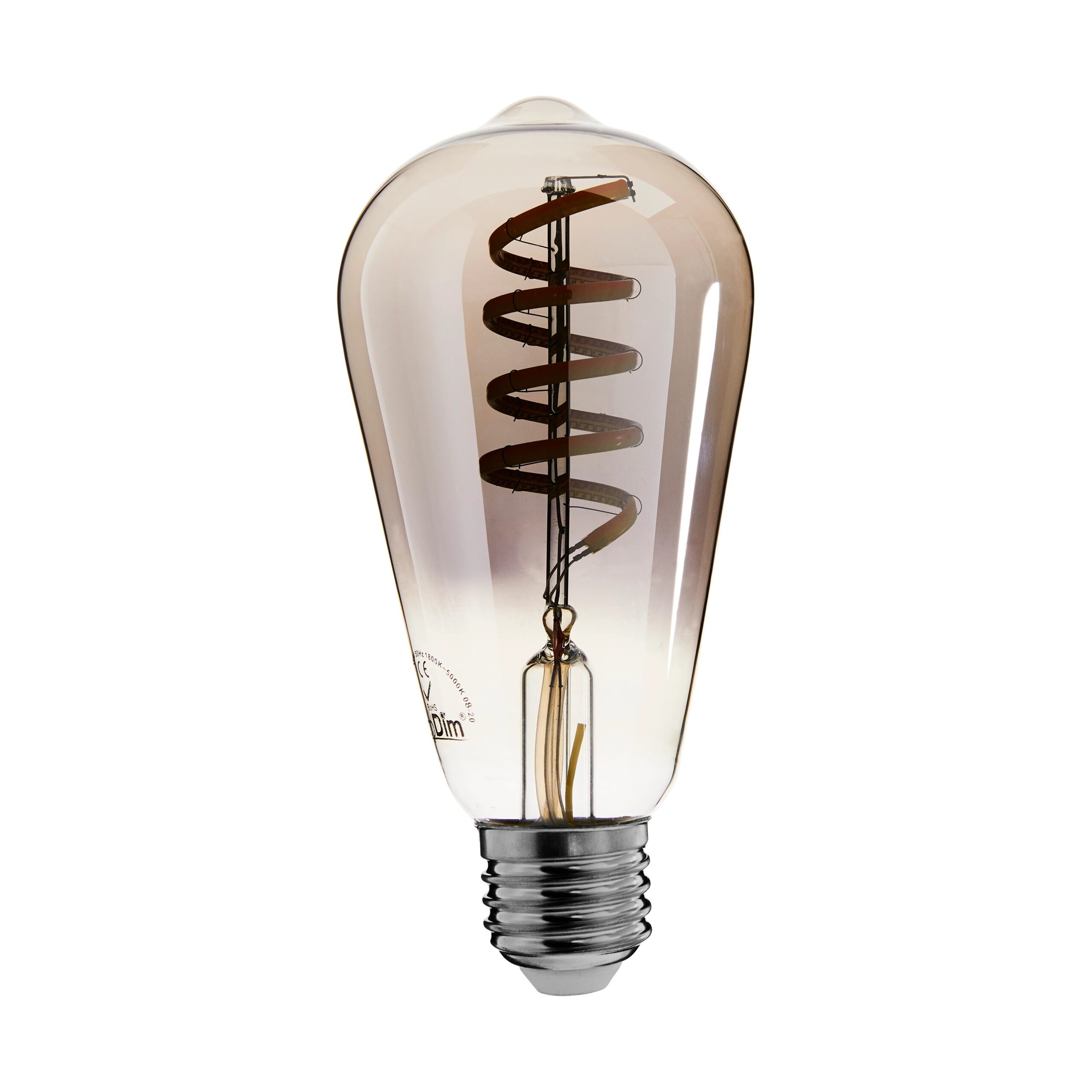 Zigbee led filament lamp dimbaar E27, edison ST64, Smokey 2000K-4000K