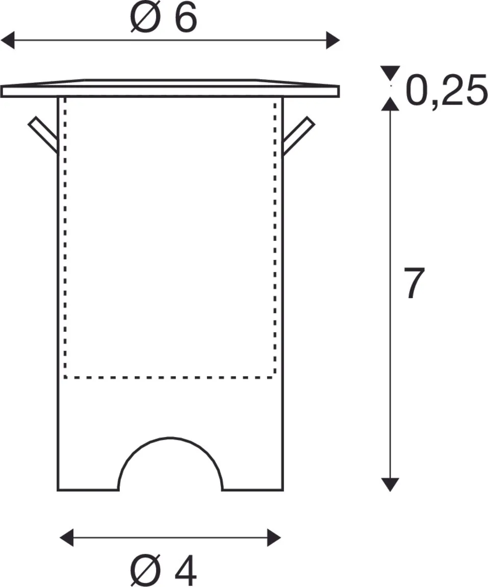 TRAIL-LITE® 60, single, vloerinbouwarmatuur, 3000K, IP67, rond, roestv