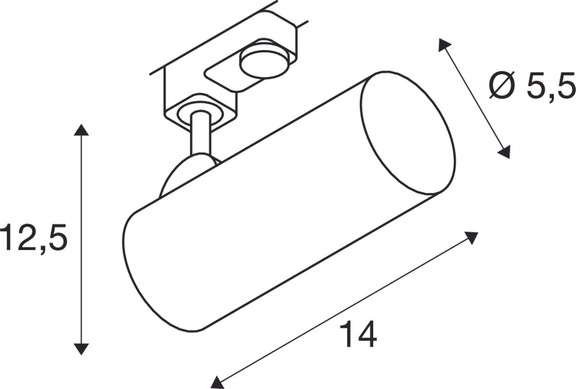 HELIA 50 LED spot voor 3-fase hoogvolt-stroomrail, 3000K, wit, 35°, i