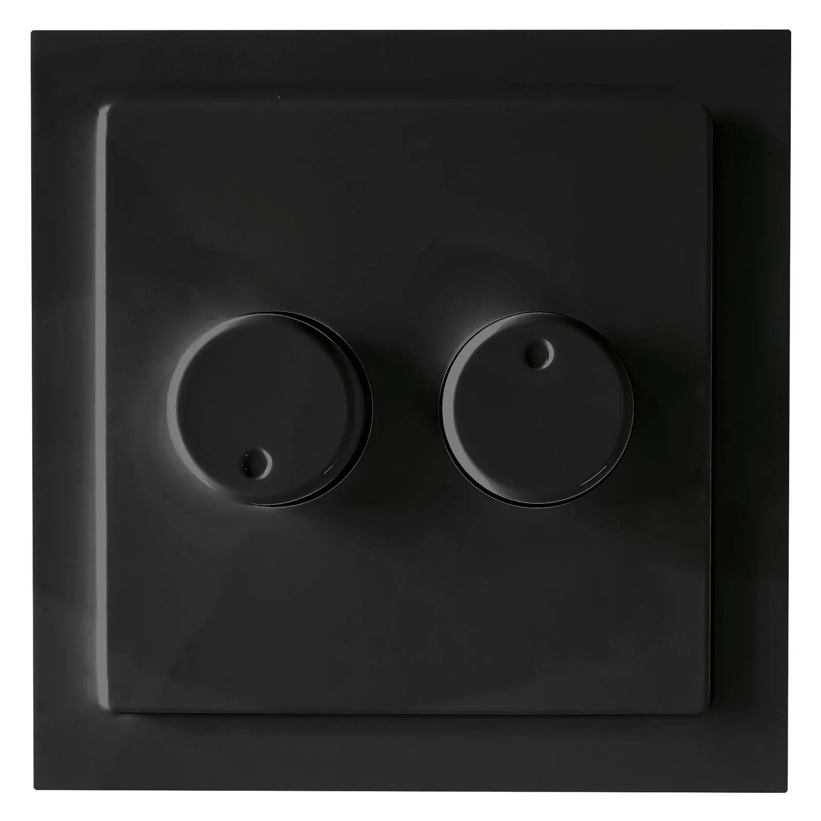 Duo dimmerknop Busch-Jaeger Future Linear zwart incl. centraalplaat