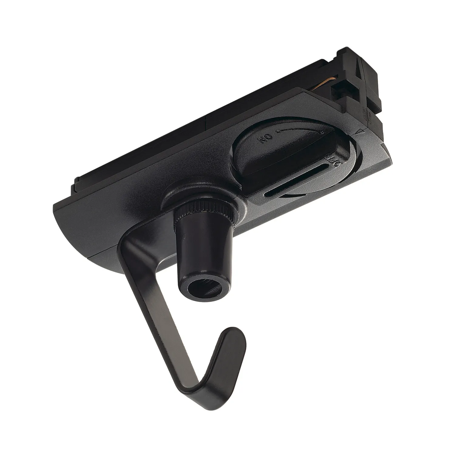 Adapter voor 1-fase HV-hoogspanningsrail, zwart, elektrisch, met haak