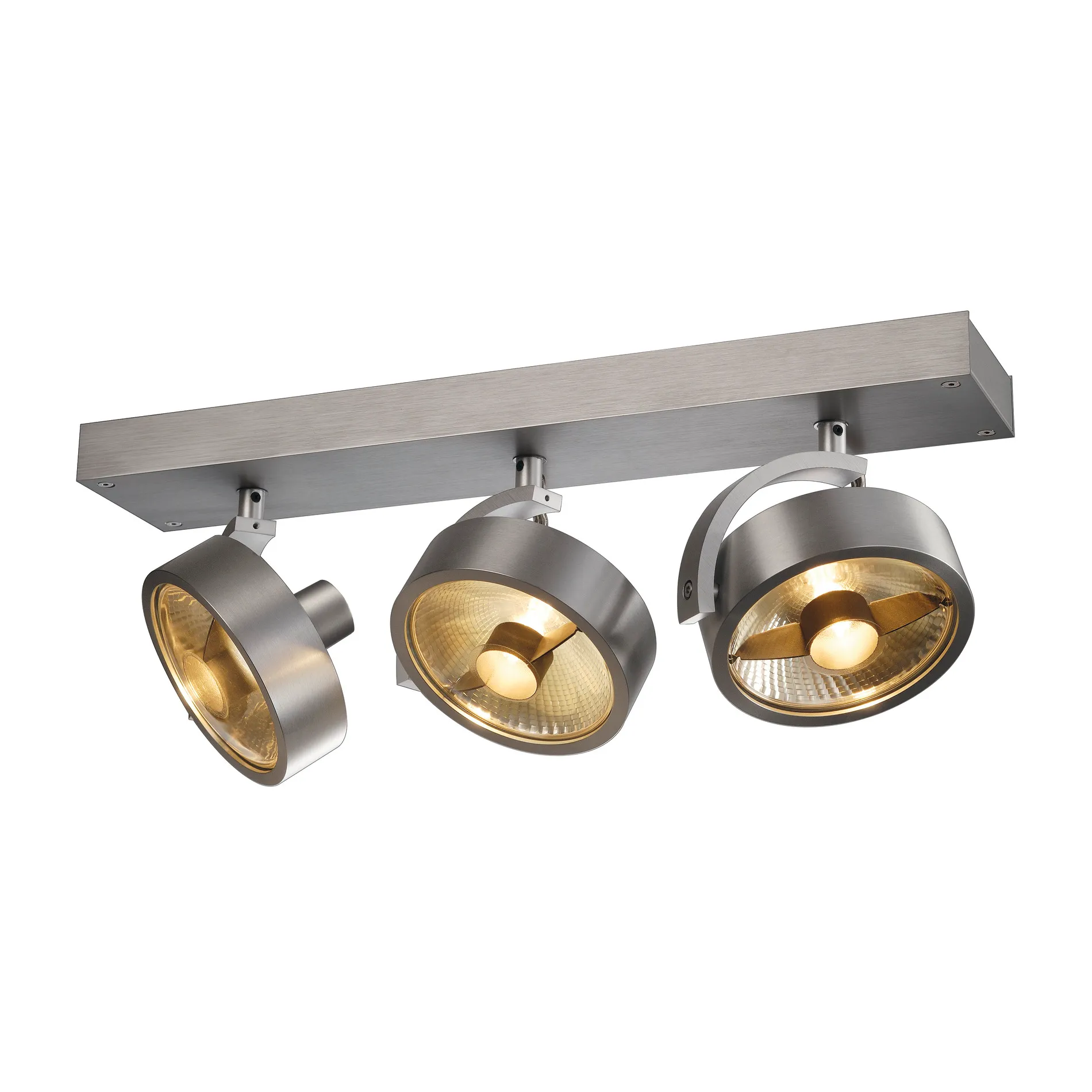 KALU 3 QPAR plafondlamp, geborsteld aluminium, ES111, max. 3x75 W