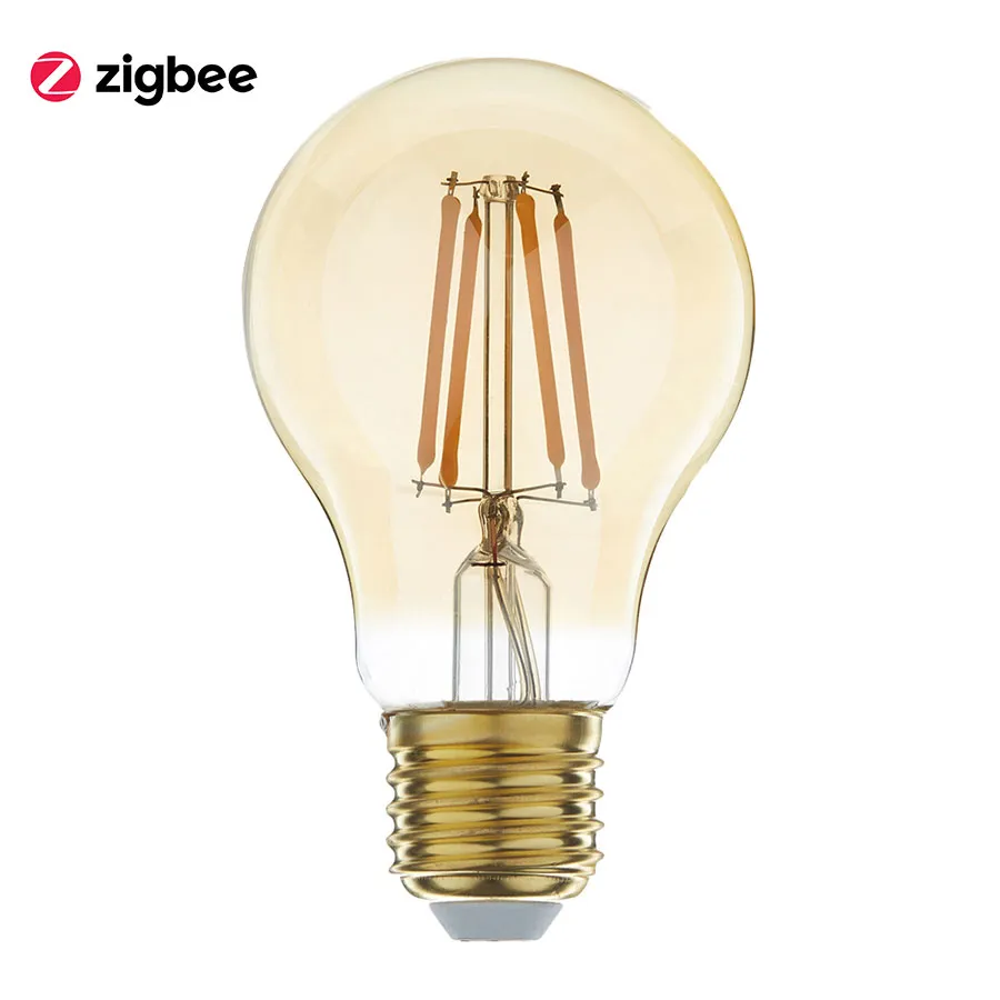 Zigbee led filament lamp dimbaar E27, bulb A60, flame 2200K