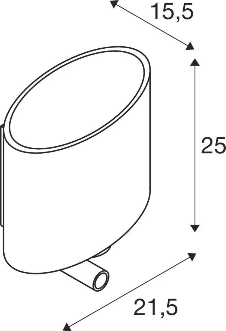 KENKUA SPOT E27 Indoor LED wandopbouwarmatuur chroom 3000K