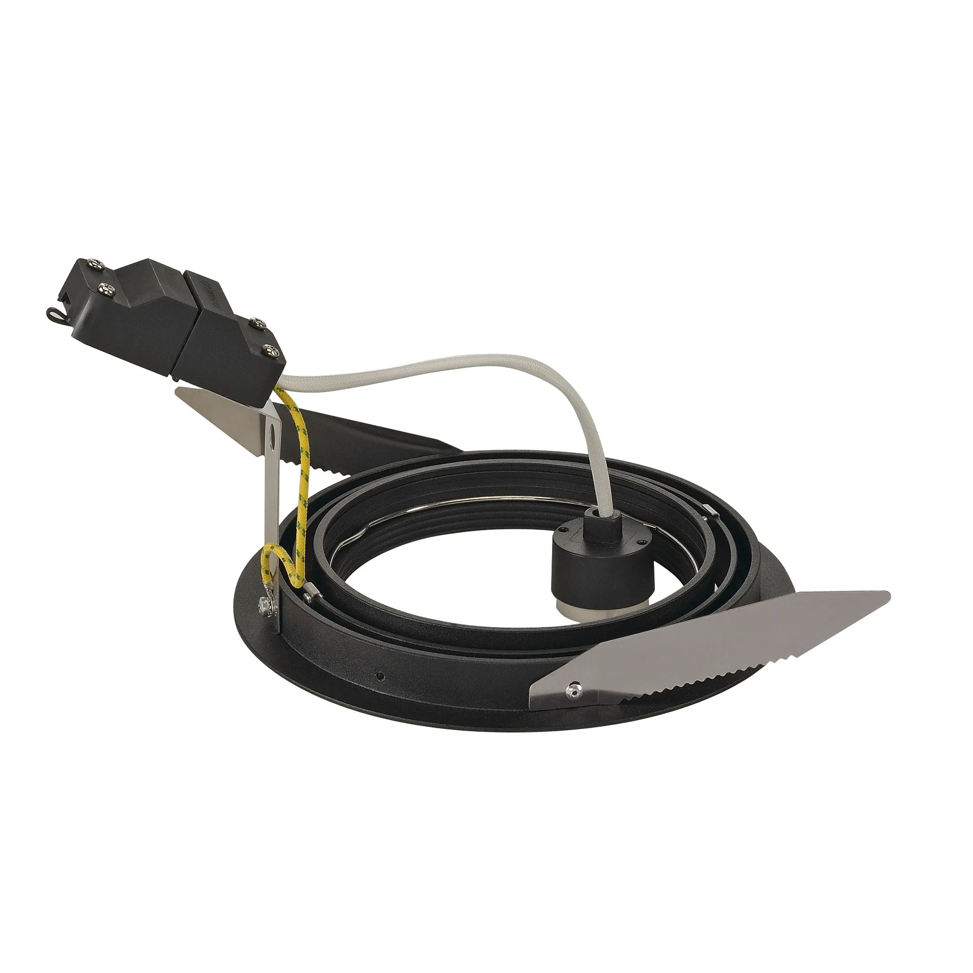 NEW TRIA ES111 ROUND inbouwarmatuur, mat zwart, max. 75 W, incl. klemv