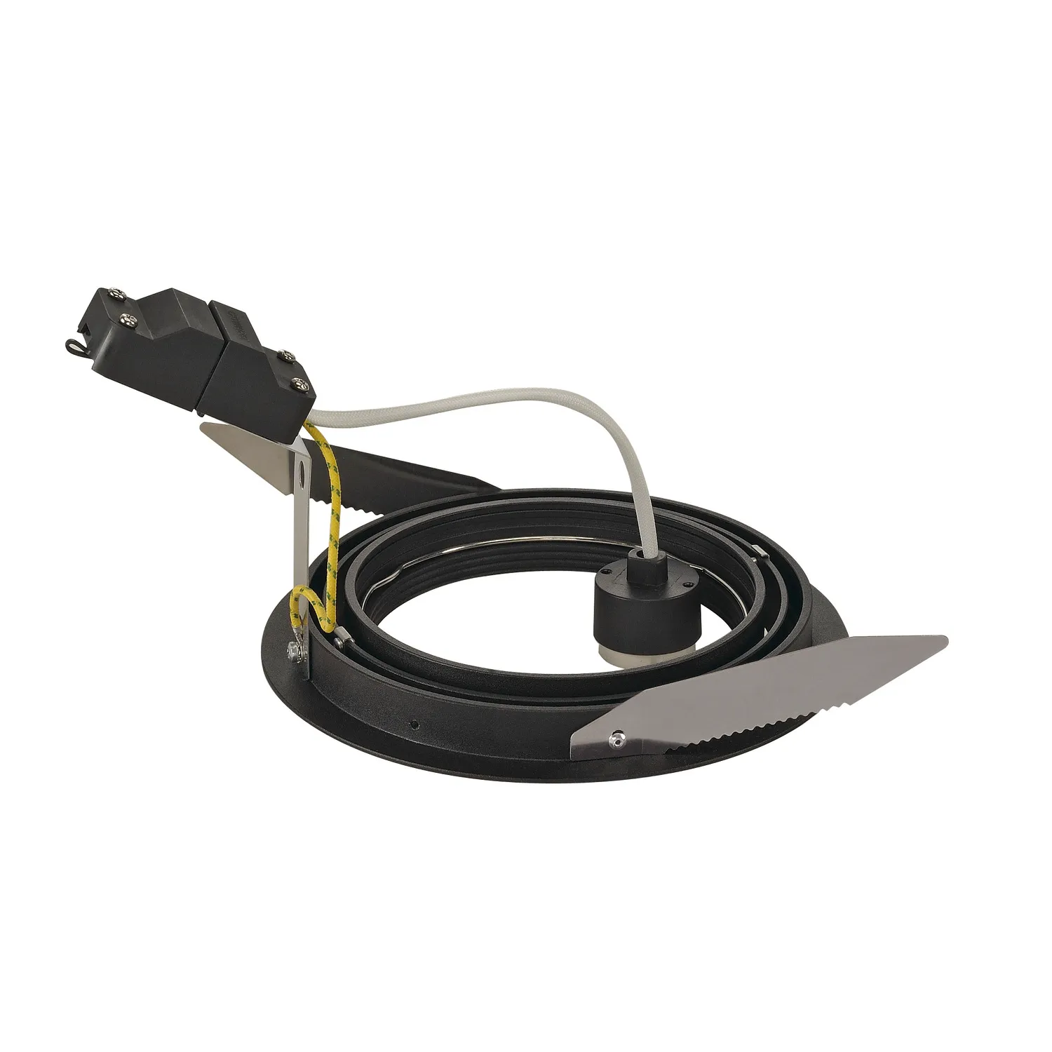 NEW TRIA ES111 ROUND inbouwarmatuur, mat zwart, max. 75 W, incl. klemv