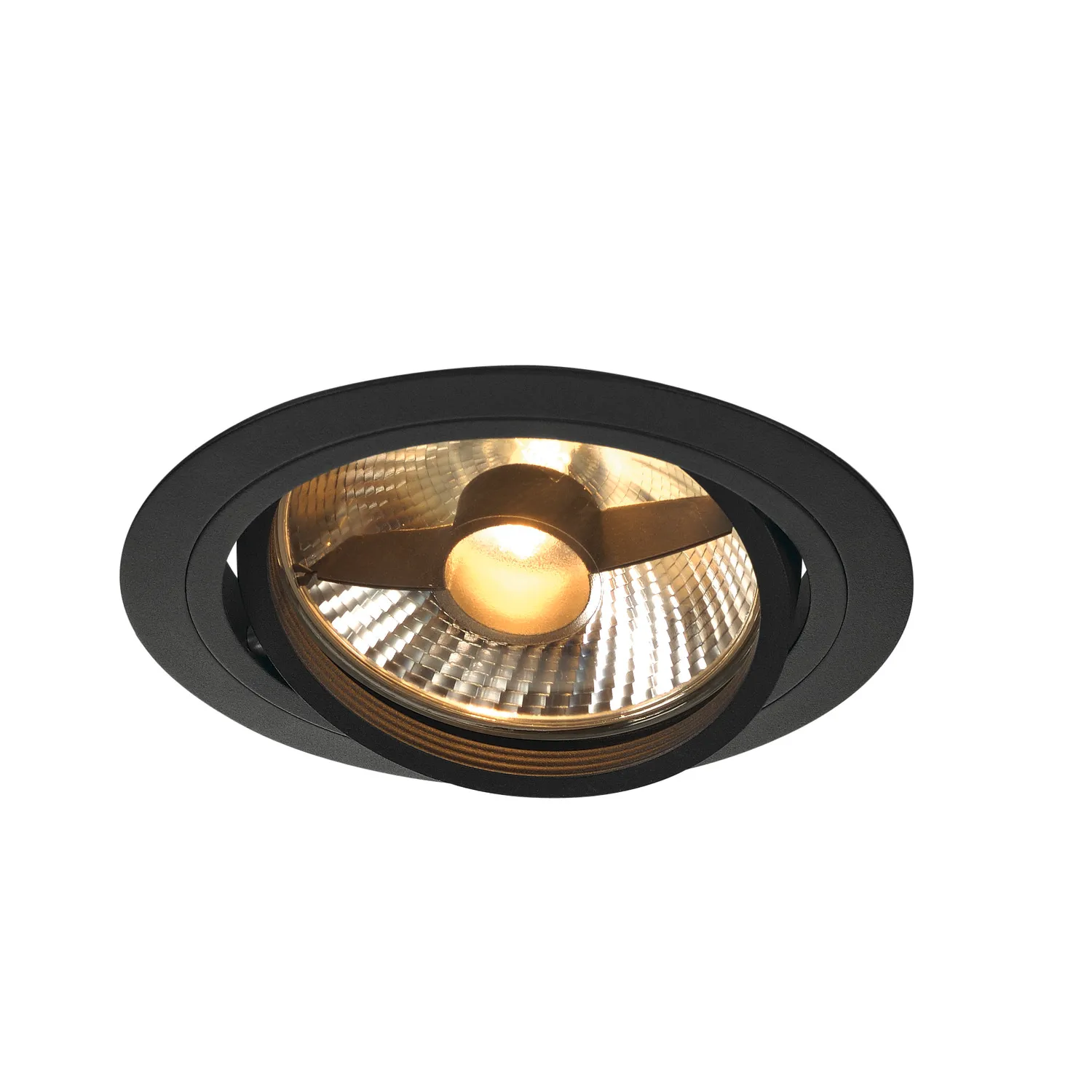 NEW TRIA ES111 ROUND inbouwarmatuur, mat zwart, max. 75 W, incl. klemv