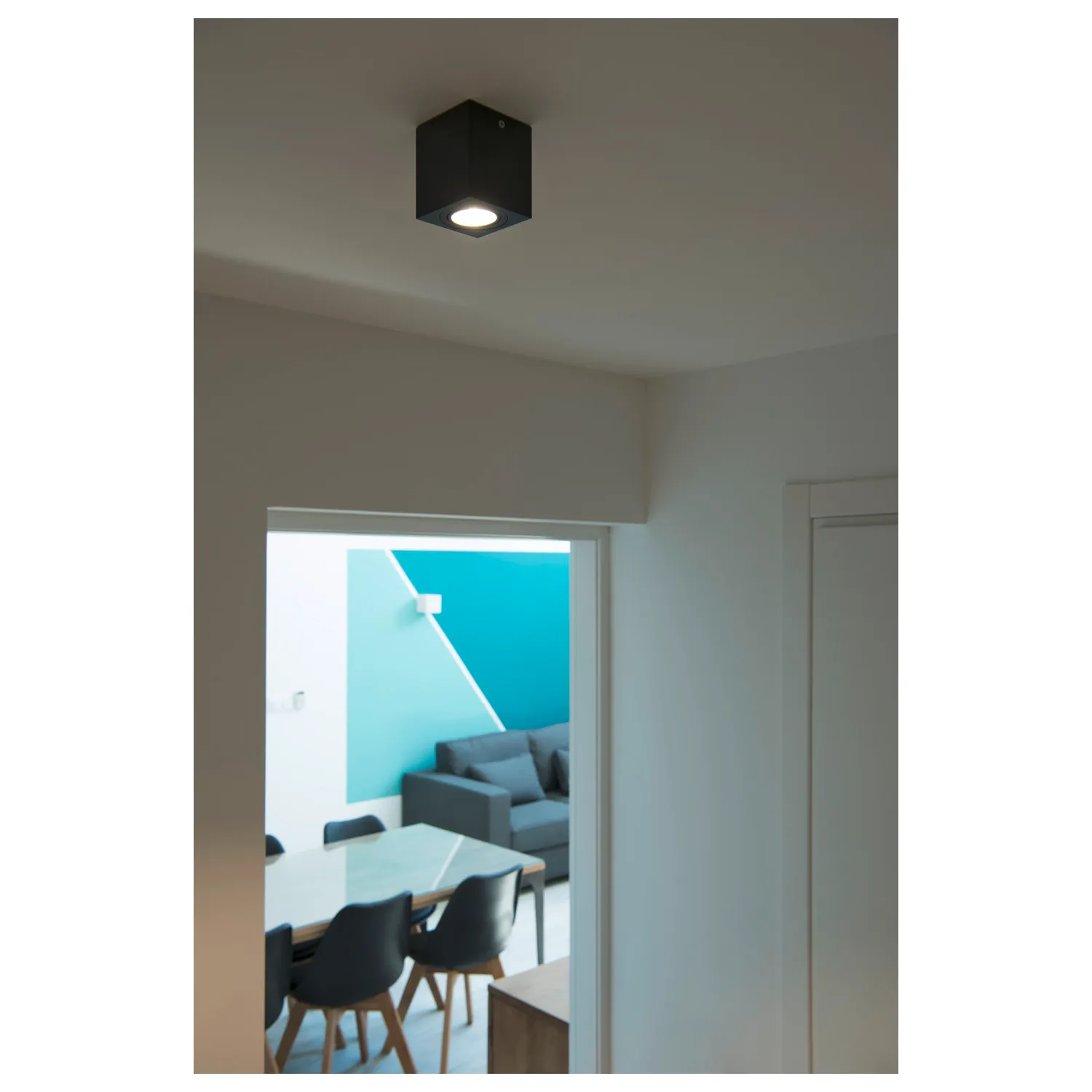 TRILEDO SQUARE CL opbouwdownlight, mat zwart, led, 6 W, 38°, 3000 k, i