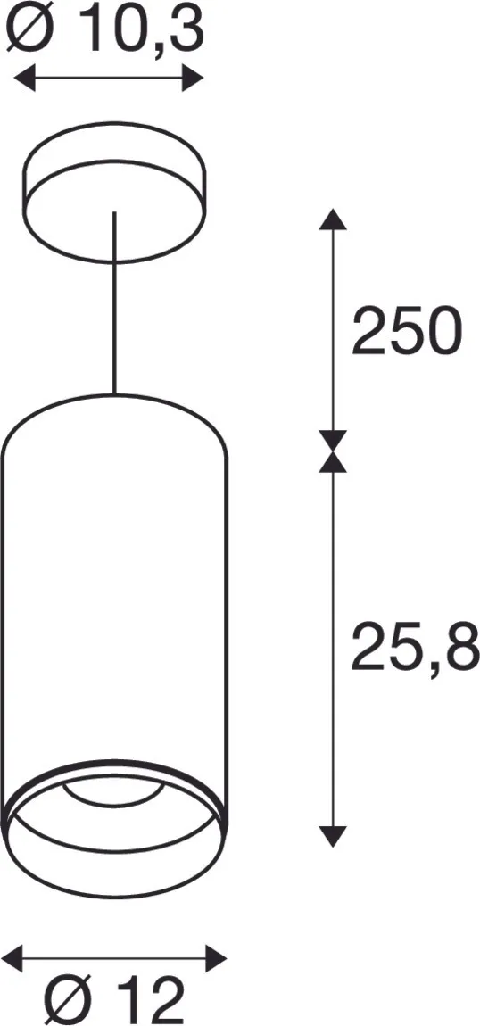 NUMINOS® DALI XL, pendelarmatuur wit/zwart 36W 3000K 24°