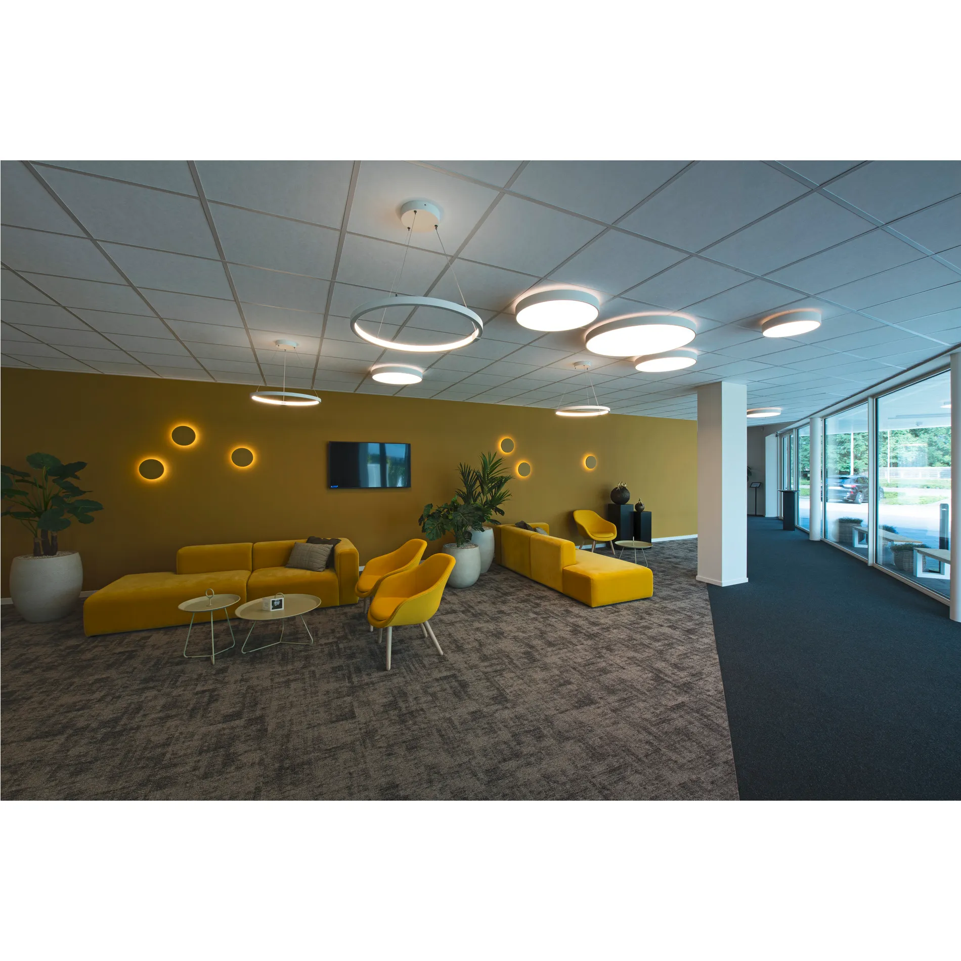 MEDO® PRO 90, plafondopbouwarmatuur, rond, 3000/4000K, 75W, DALI, touc