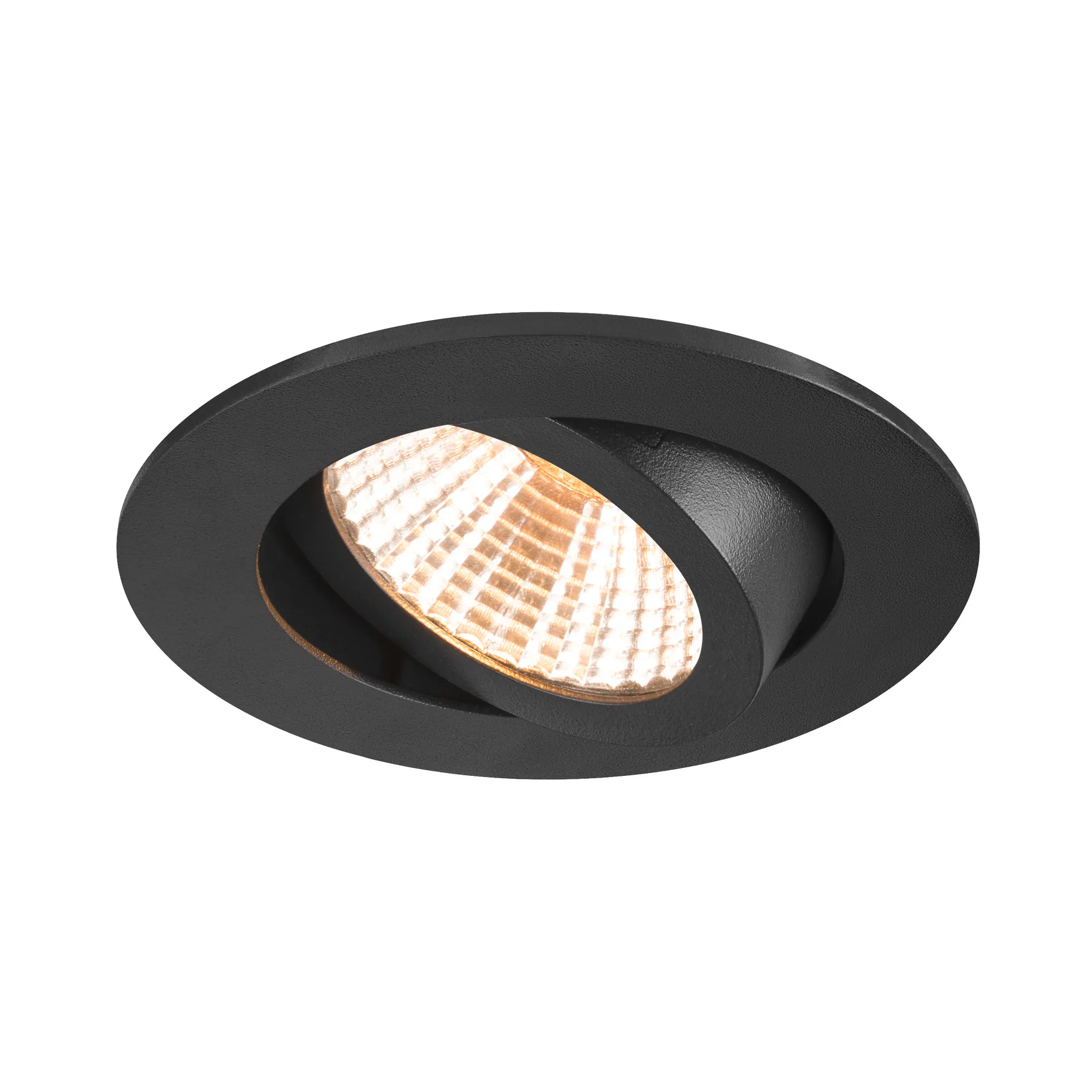 NEW TRIA® 68, plafondinbouwlamp, 2700K, 38°, IP20, rond, zwart