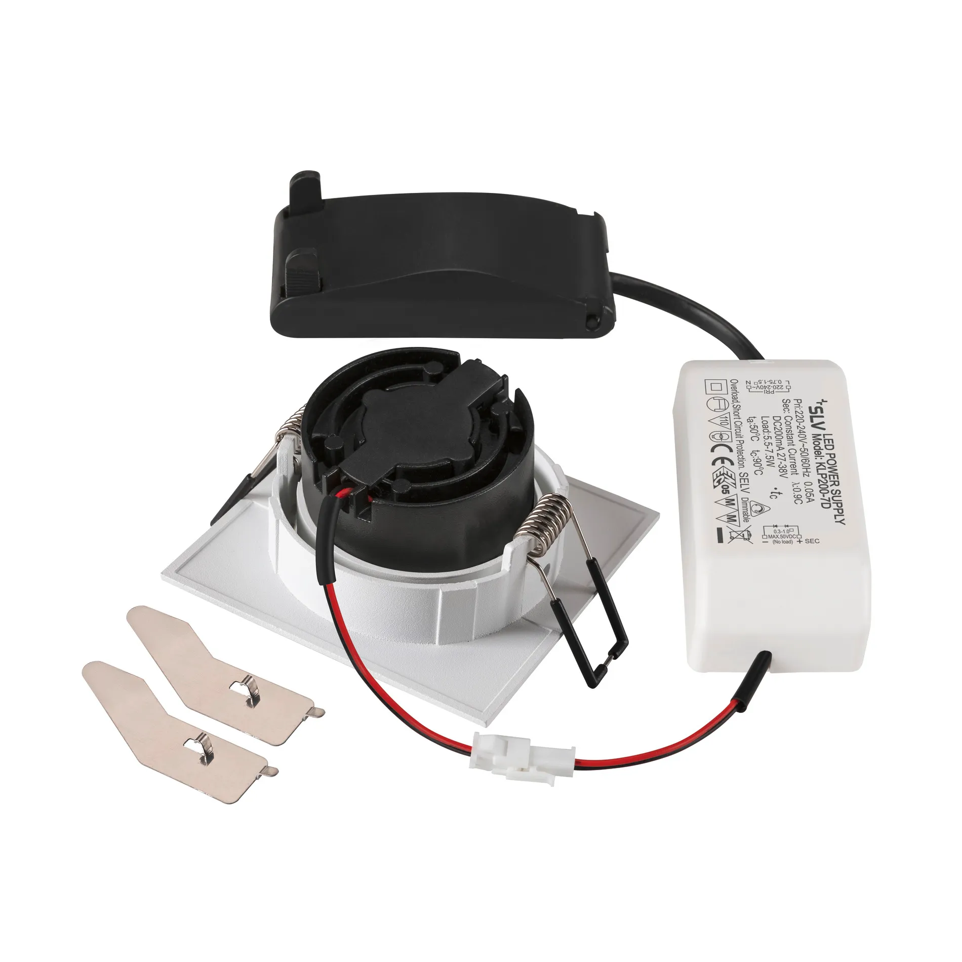 NEW TRIA® 68, plafondinbouwlamp, 2700K, 60°, IP20, vierkant, wit