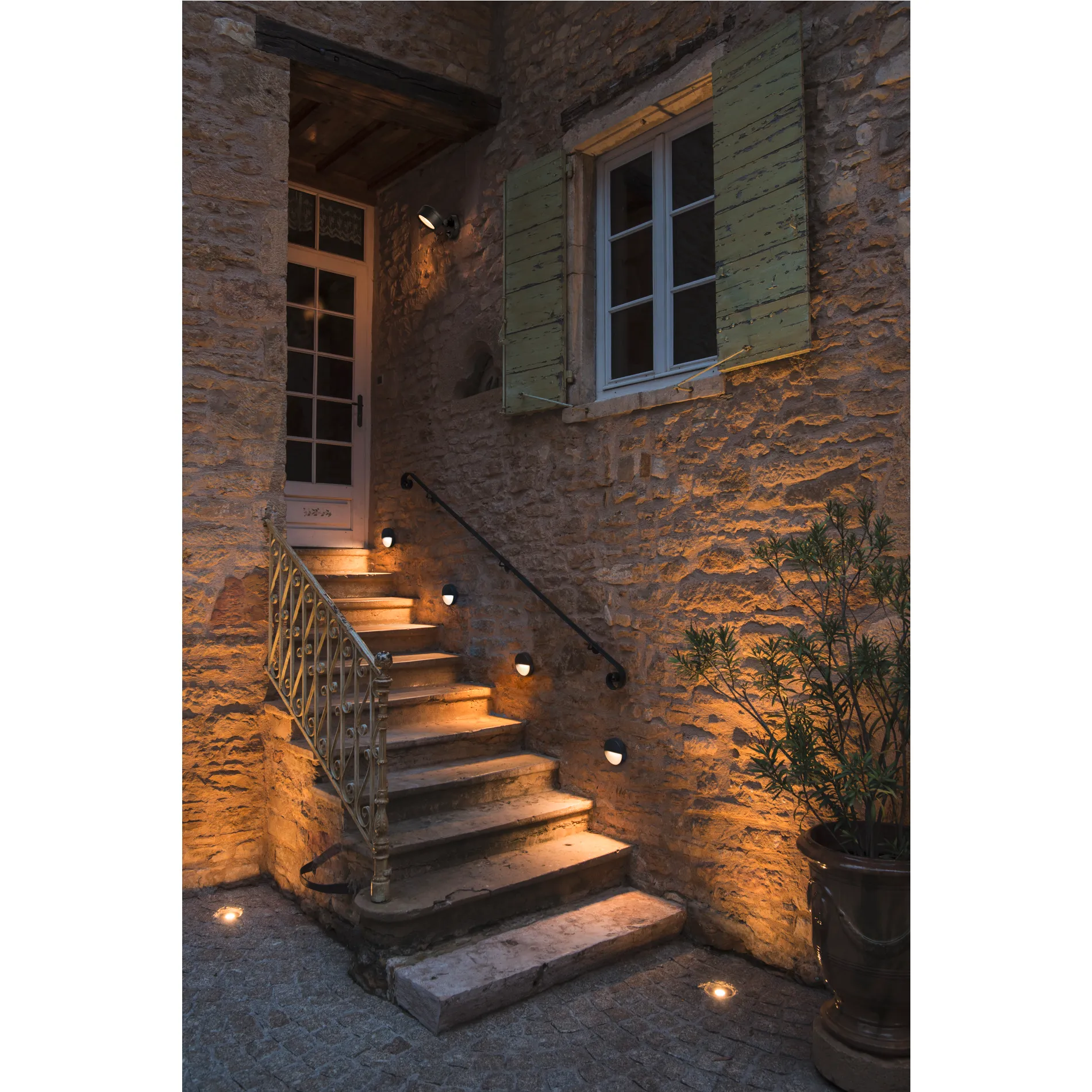 DOWNUNDER OUT round WL Outdoor LED wandinbouwarmatuur antraciet 3000K