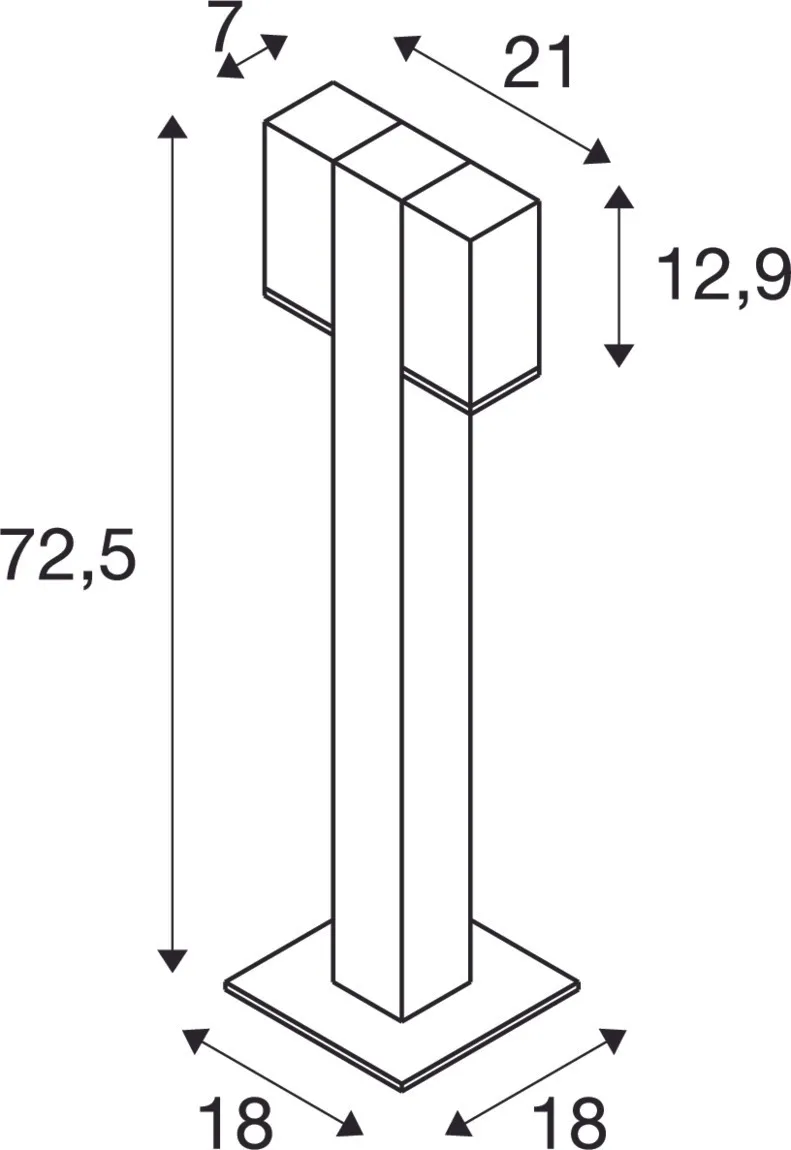 THEO PATHLIGHT double QPAR51 Outdoor staand armatuur antraciet