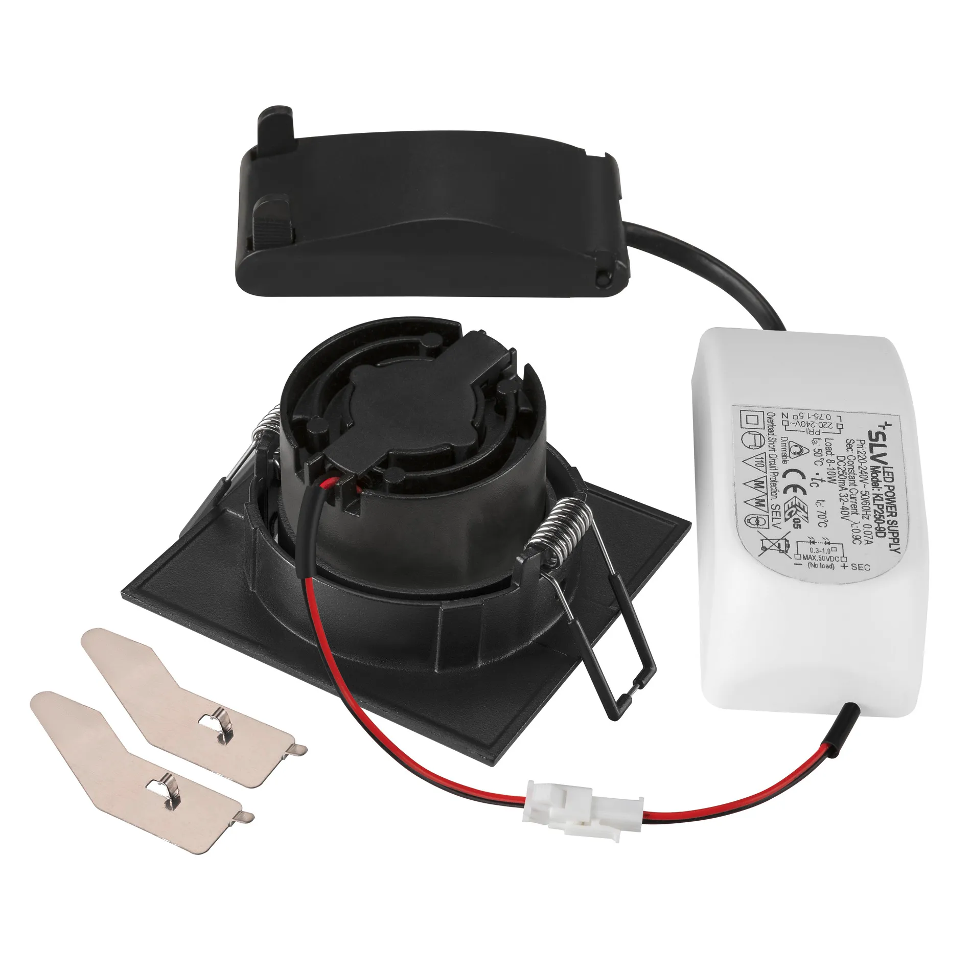 NEW TRIA® 68, plafondinbouwlamp, 1800-3000K, 60°, IP20, vierkant, zwar