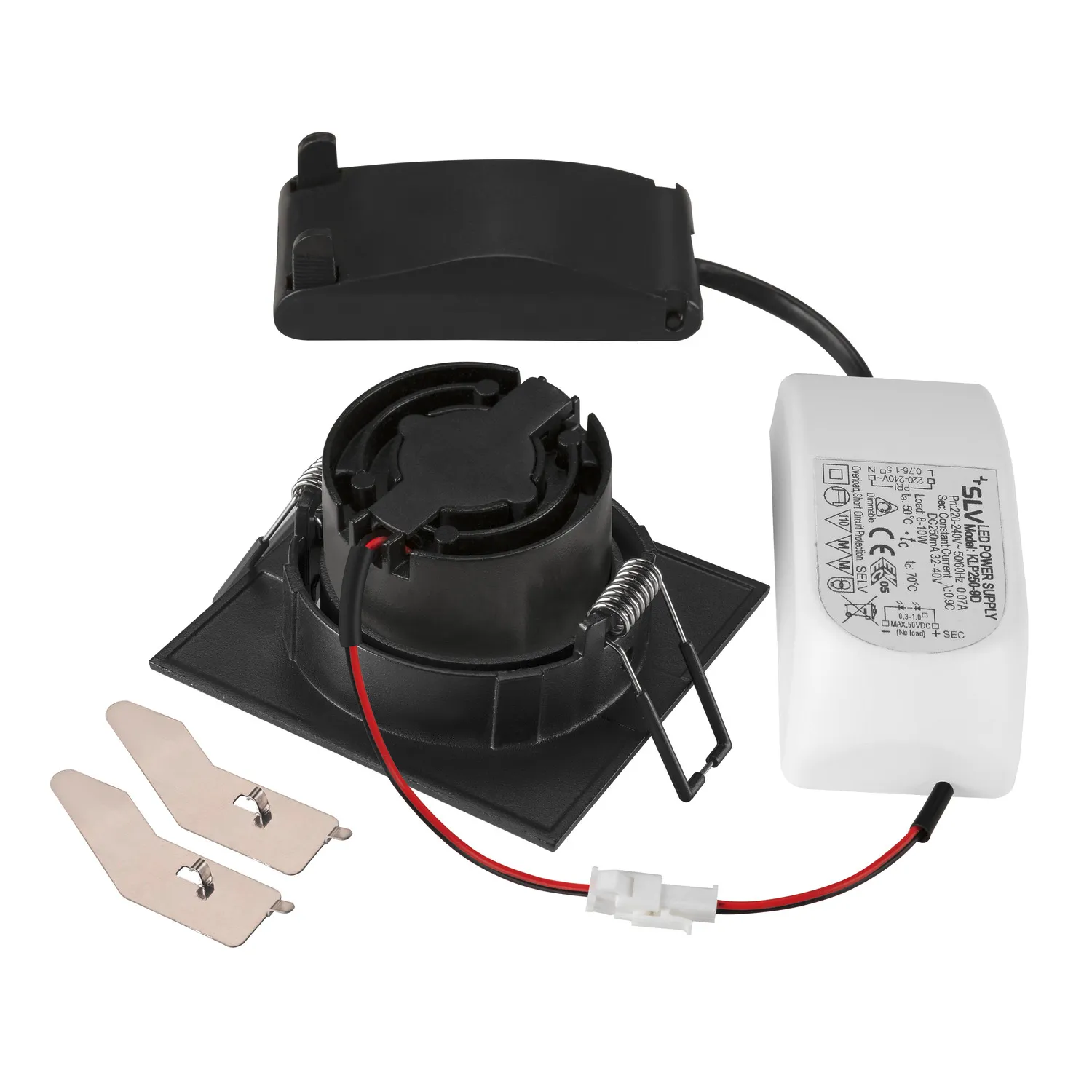 NEW TRIA® 68, plafondinbouwlamp, 1800-3000K, 60°, IP20, vierkant, zwar