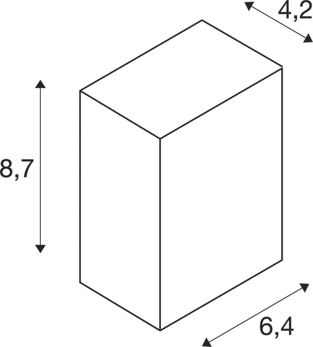 QUAD 1, wandarmatuur, vierkant , wit, LED, 1x3W, 3000K