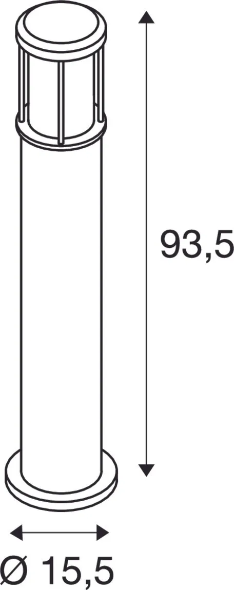 OTOS GLASS, antraciet, E27 Energy Saver, max. 15W, IP43