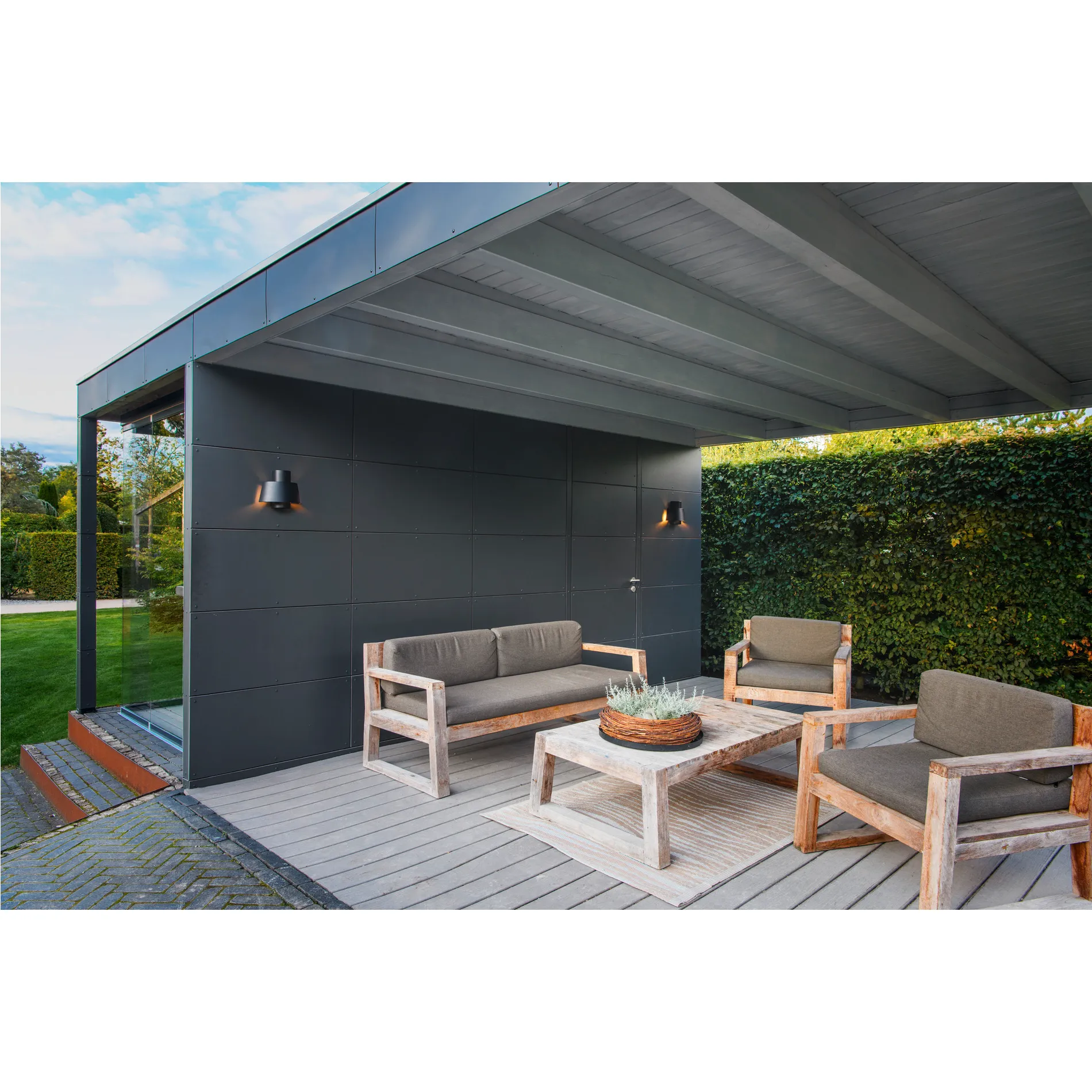 PHOTONI, wandopbouwarmatuur, conisch, 1 x max. 13 W, E27, zwart