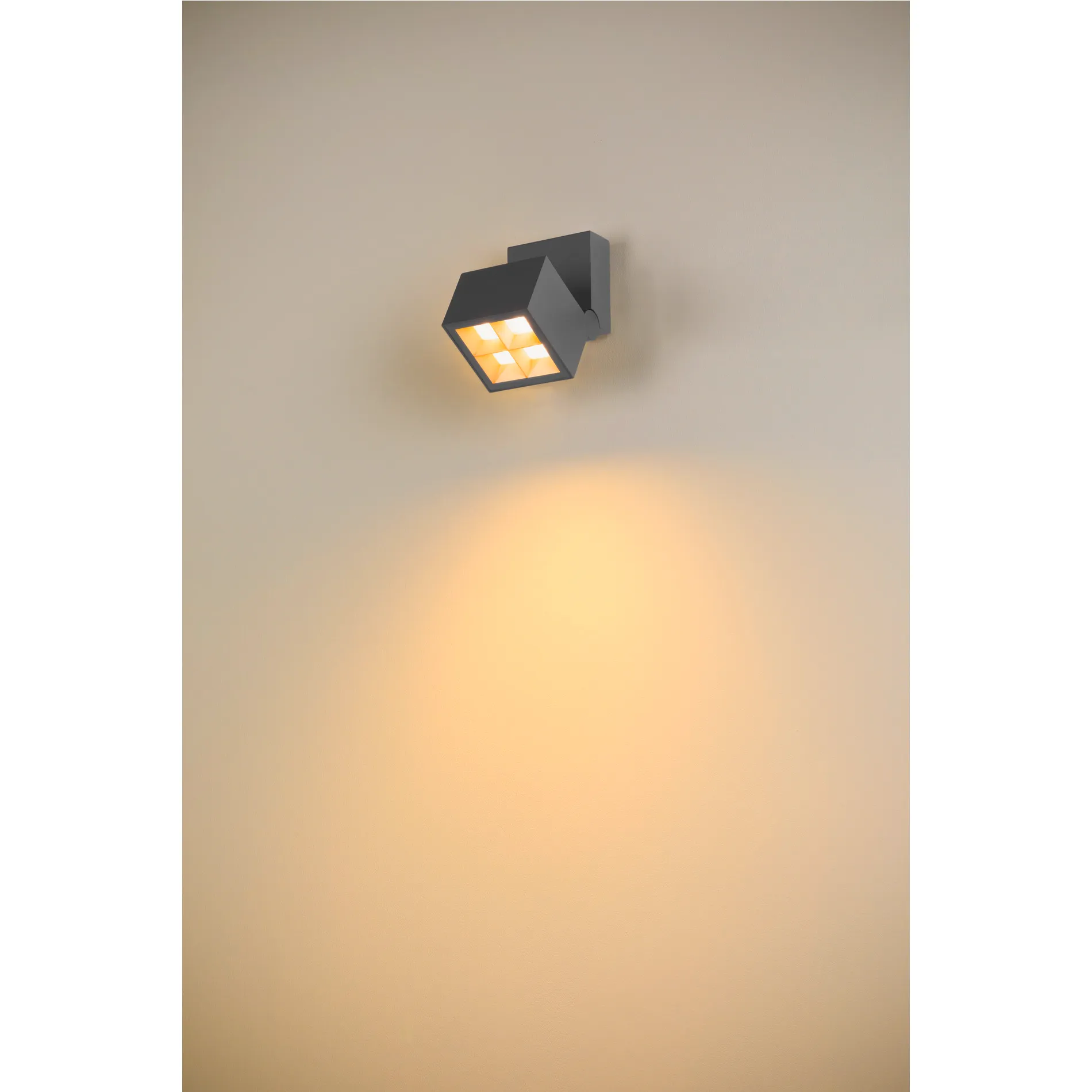S-CUBE, wand- en plafondopbouwarmatuur, 2700/3000K, 15 W, PHASE, 80°,