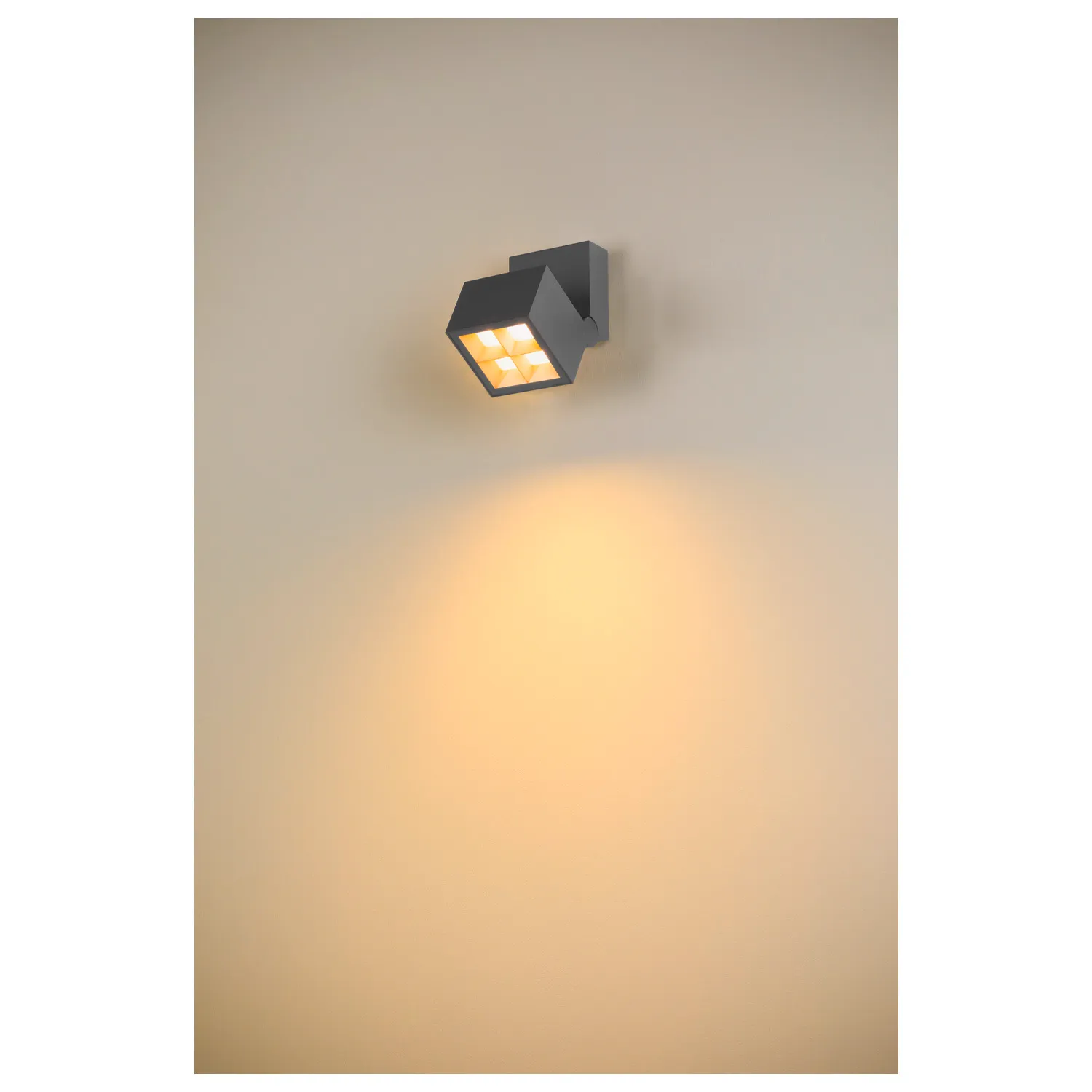 S-CUBE, wand- en plafondopbouwarmatuur, 2700/3000K, 15 W, PHASE, 80°,