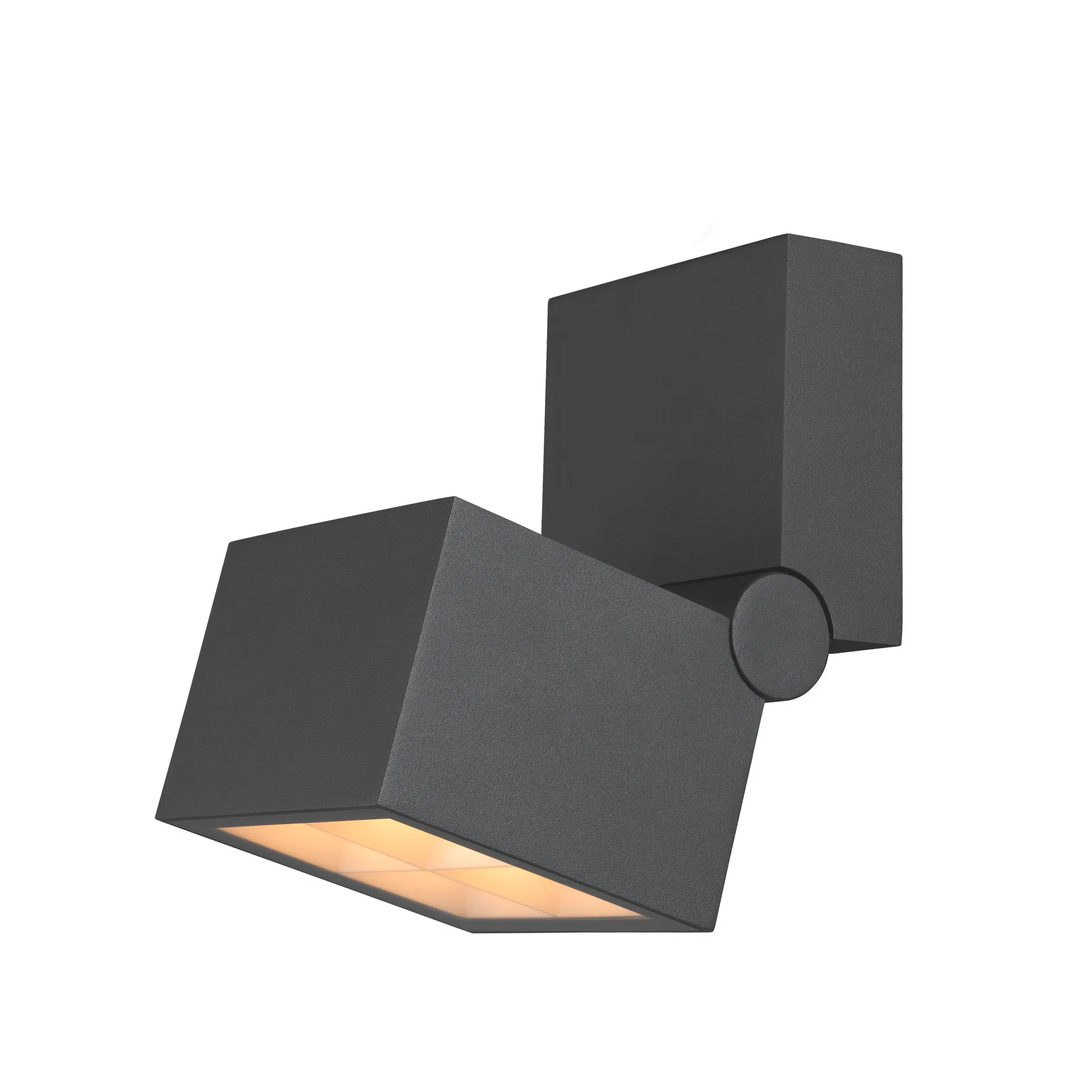 S-CUBE, wand- en plafondopbouwarmatuur, 2700/3000K, 15 W, PHASE, 80°,