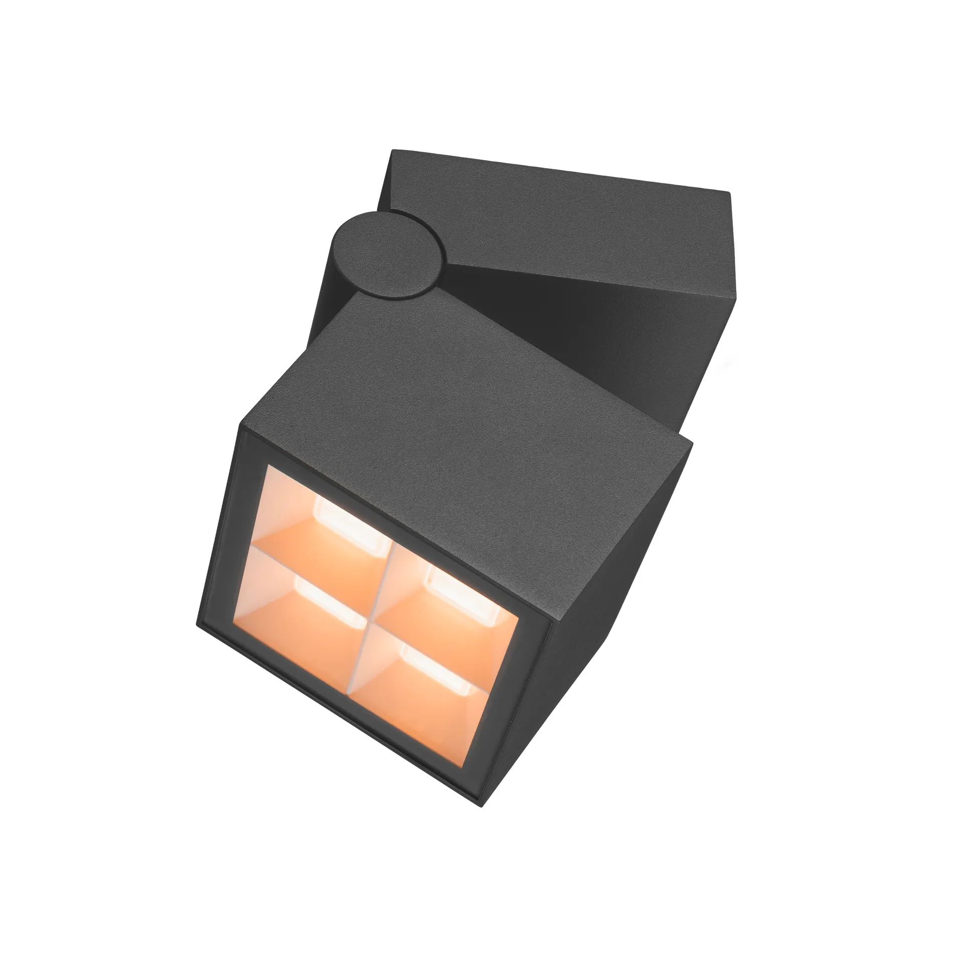 S-CUBE, wand- en plafondopbouwarmatuur, 2700/3000K, 15 W, PHASE, 80°,
