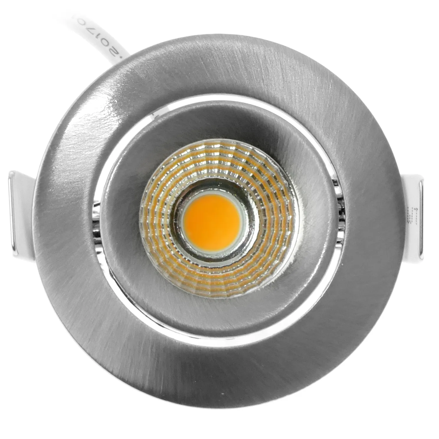 Led inbouwspot dimbaar kleine inbouwdiepte warm wit/2700K rond nikkel