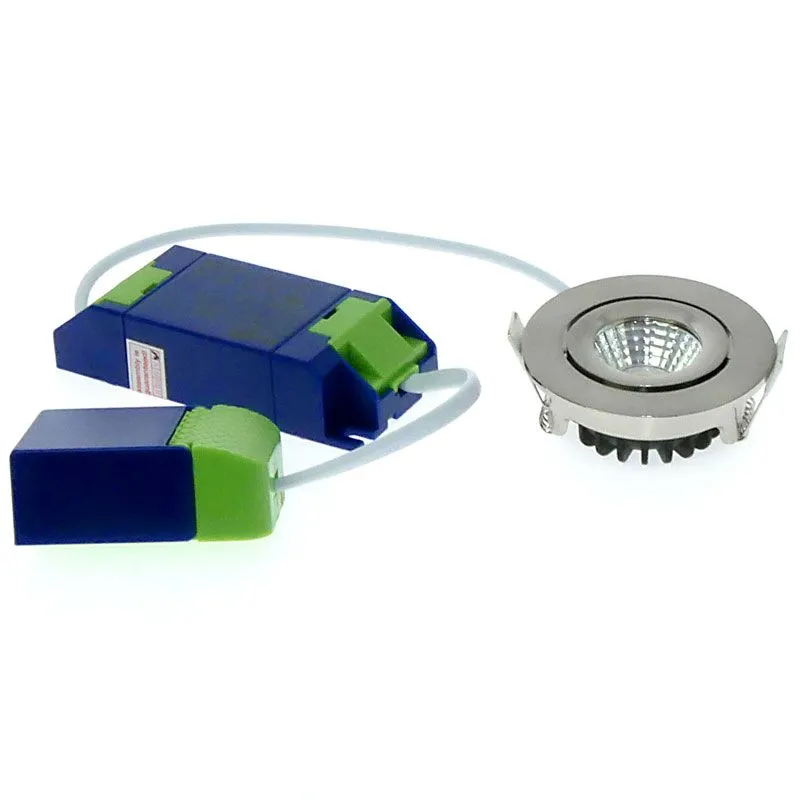 Led inbouwspot dimbaar kleine inbouwdiepte warm wit/2700K rond nikkel