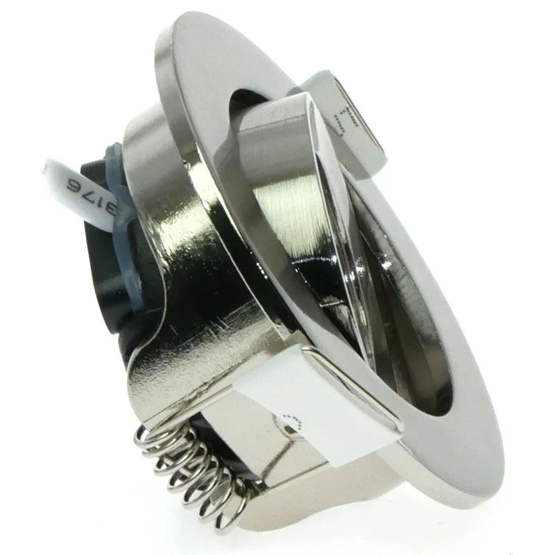 Led inbouwspot dimbaar kleine inbouwdiepte warm wit/2700K rond nikkel