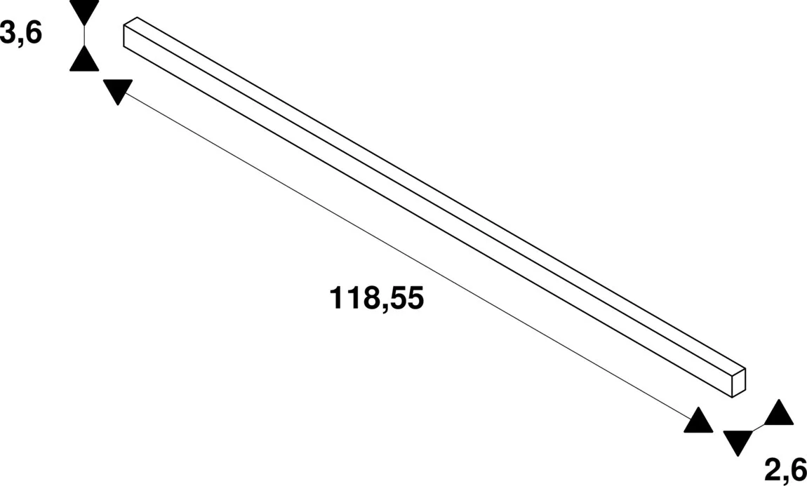 BATTEN 120, lichtbalken wit 18W CCT Switch 3000/4000K