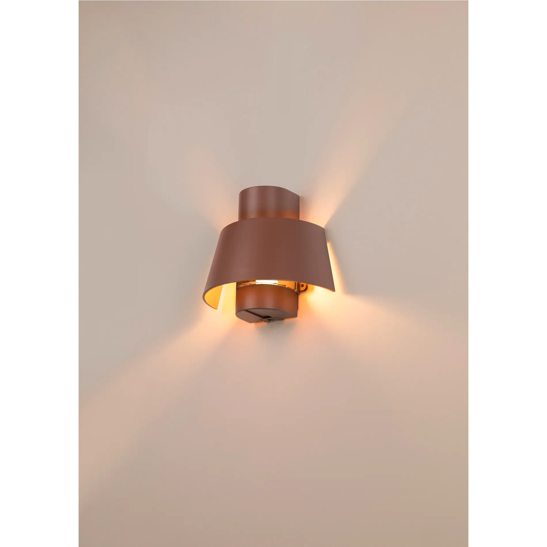 PHOTONI, wandopbouwarmatuur, conisch, 1 x max. 13 W, E27, roest