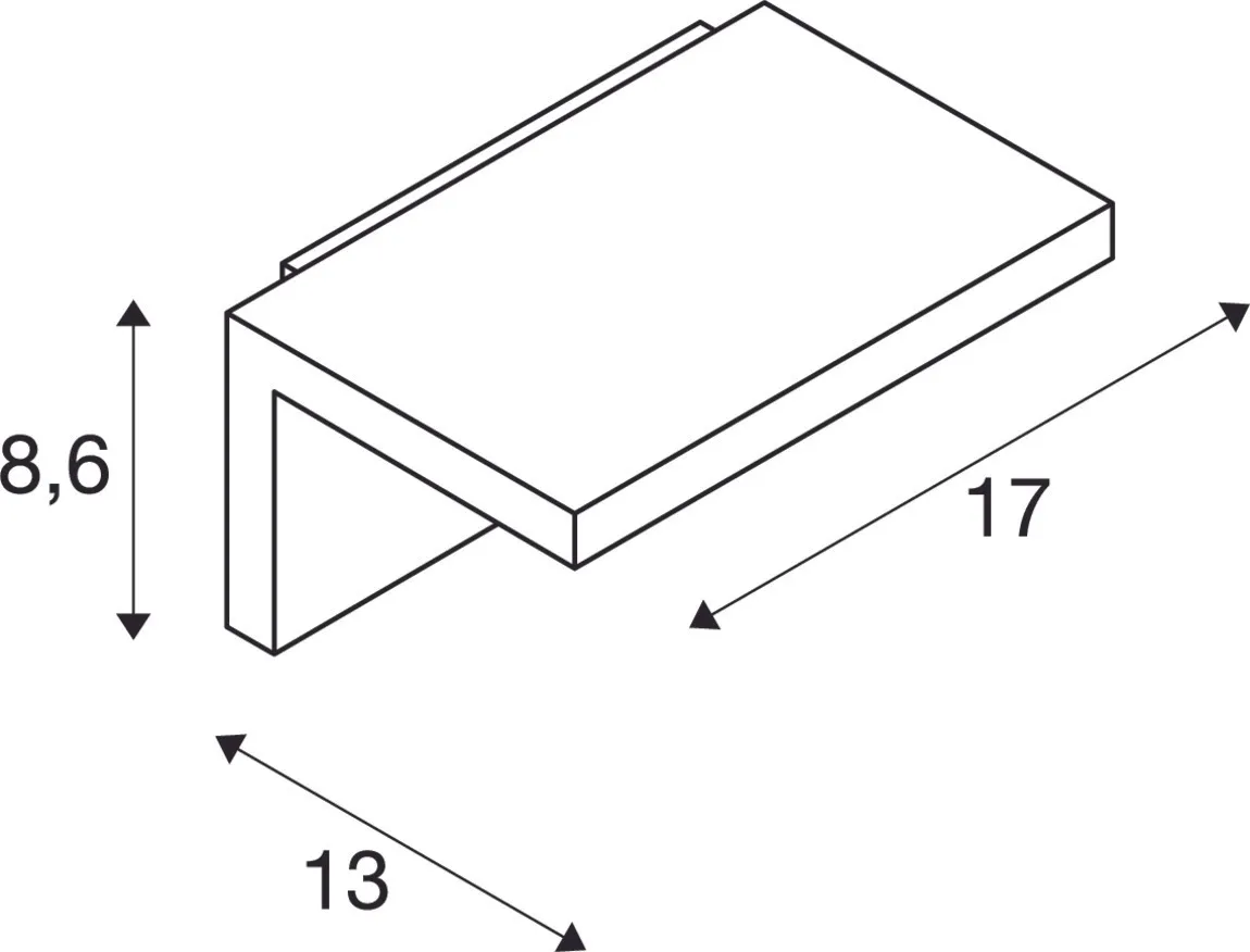 ANGOLUX WALL, antraciet, 36 SMD LED, 3000K