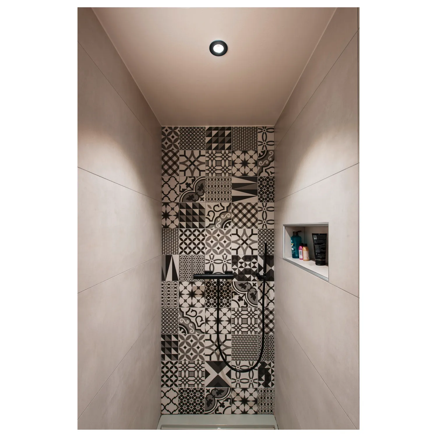 PATTA-I, plafondinbouwlamp, rond, matzwart, 38°, 3000 k, incl. driver