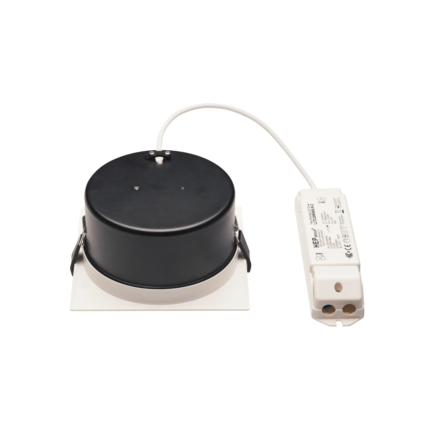 VERLUX, inbouwarmatuur, led, 3000K, mat wit, L/B/D 13,5/13,5/7,5 cm, 2