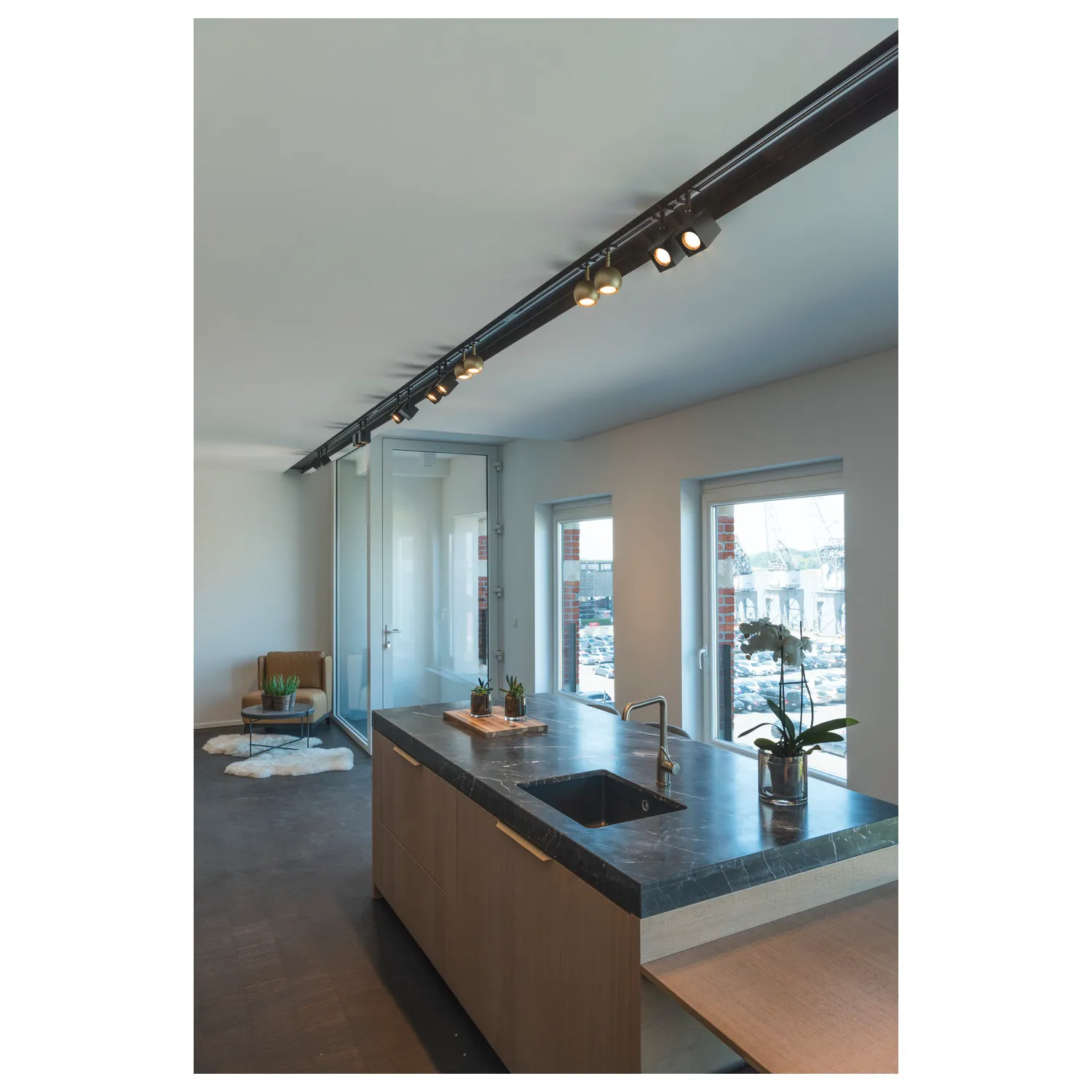 ALTRA DICE SPOT, vierkant, zwart, GU10, max. 50 W, incl. 1-fase adapte