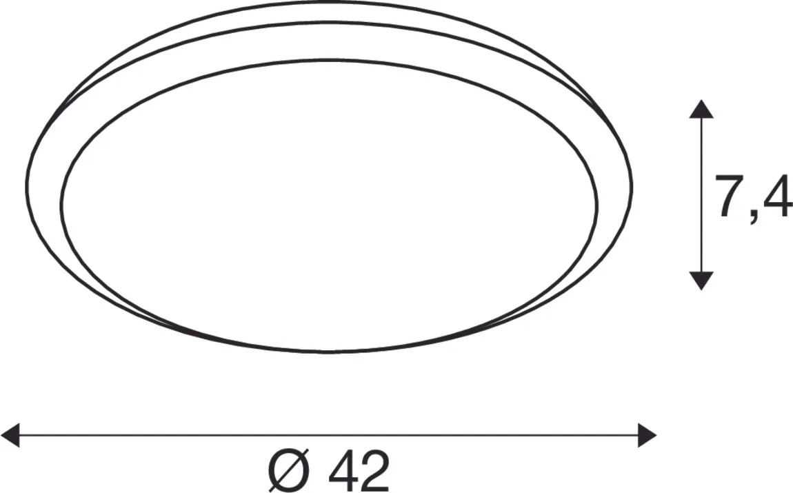 RUBA 42 CW, Outdoor led wand- en plafondopbouwlamp wit CCT-switch 3000