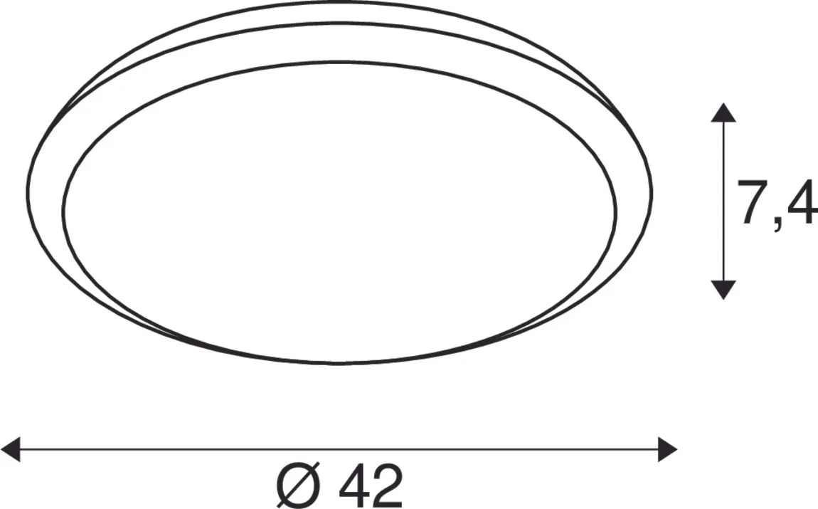 RUBA 42 CW, Outdoor led wand- en plafondopbouwlamp wit CCT-switch 3000