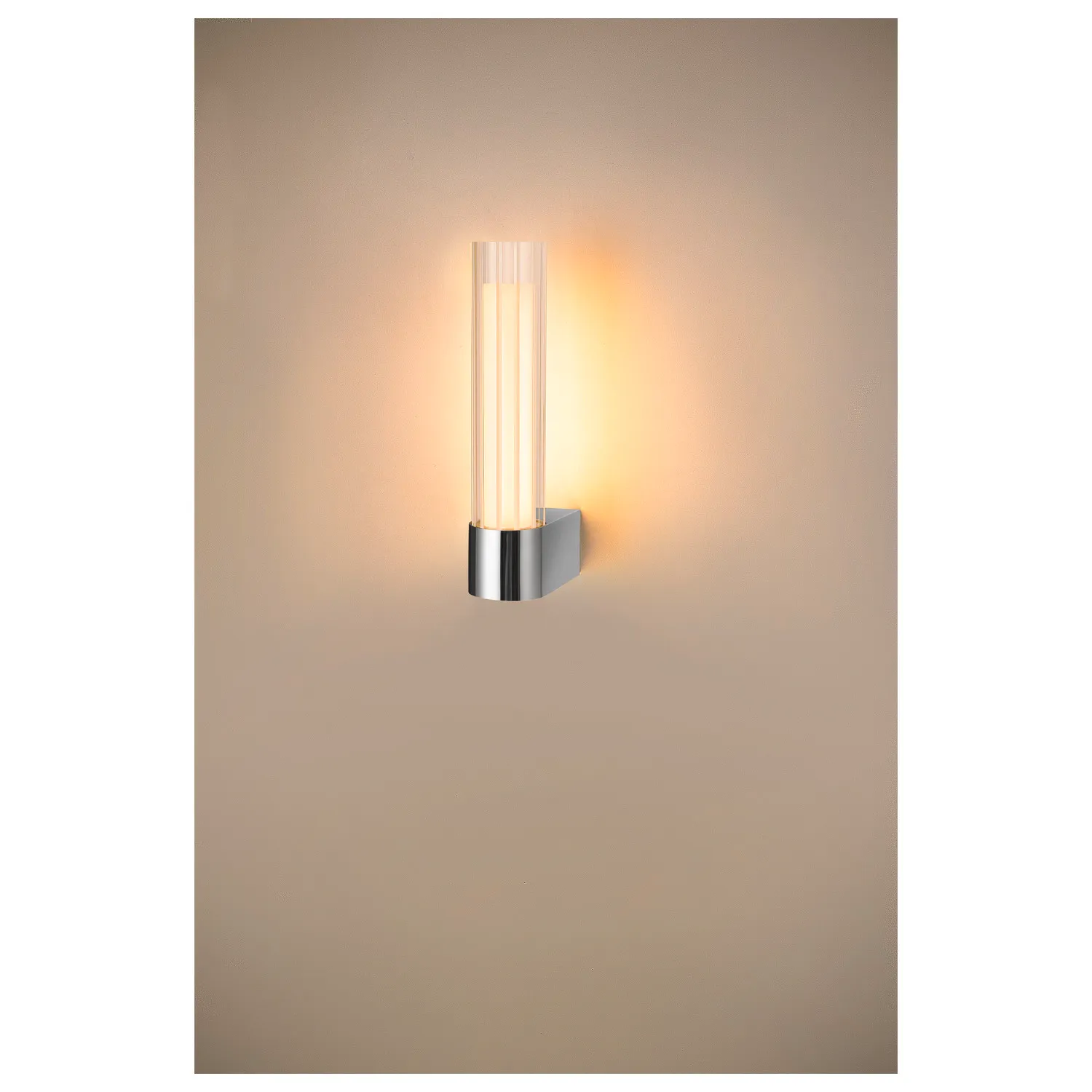 LYGANT single, wandopbouwarmatuur, 3000K, 8 W, chroom