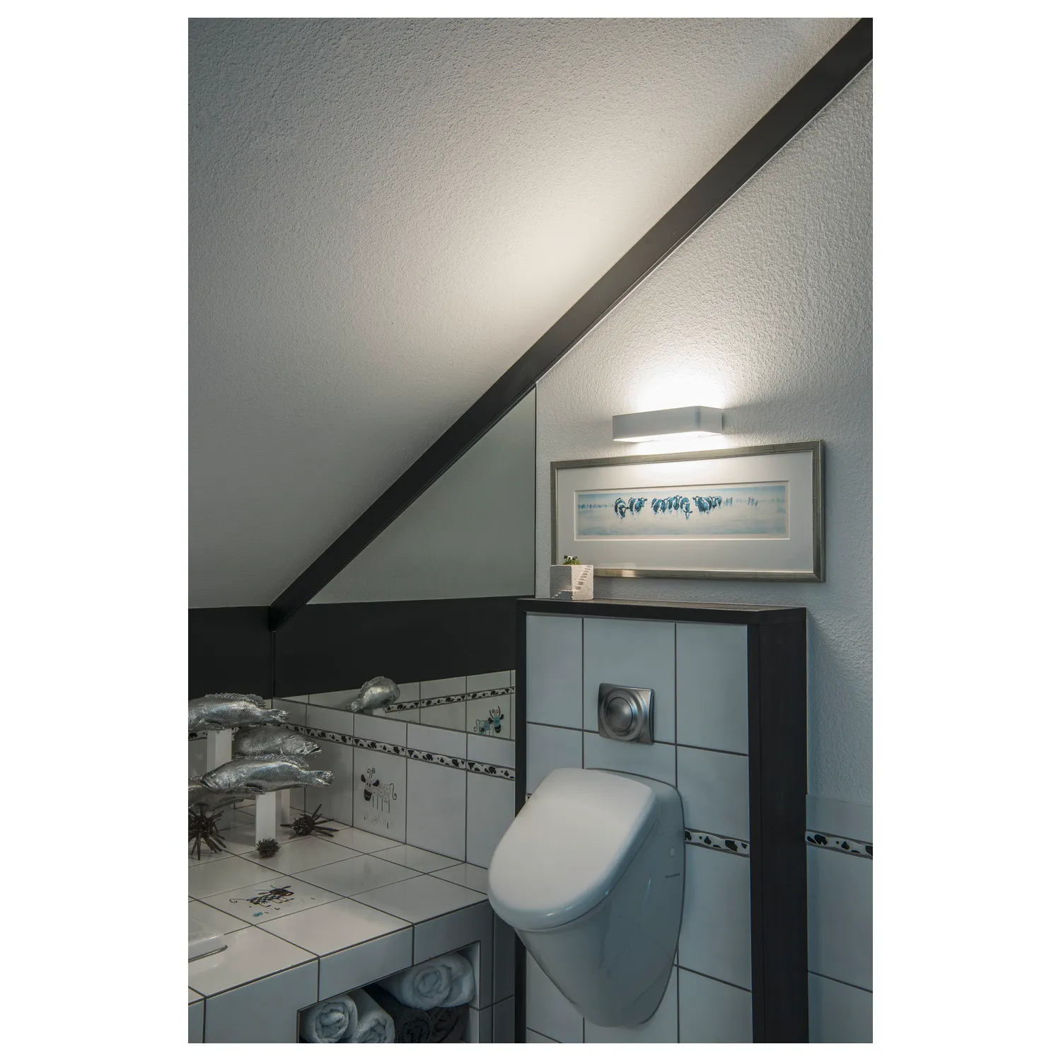 WL 149 R7s, wandarmatuur, rechthoekig, mat wit, 78mm, max. 60W, up/dow